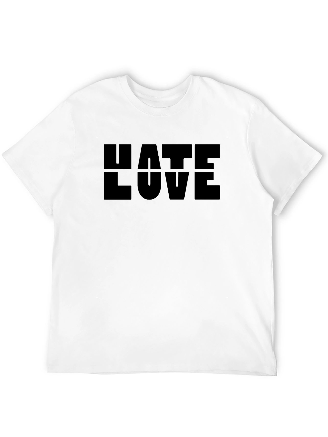 Hate Love Graphic Tee - Mens Black T-Shirt