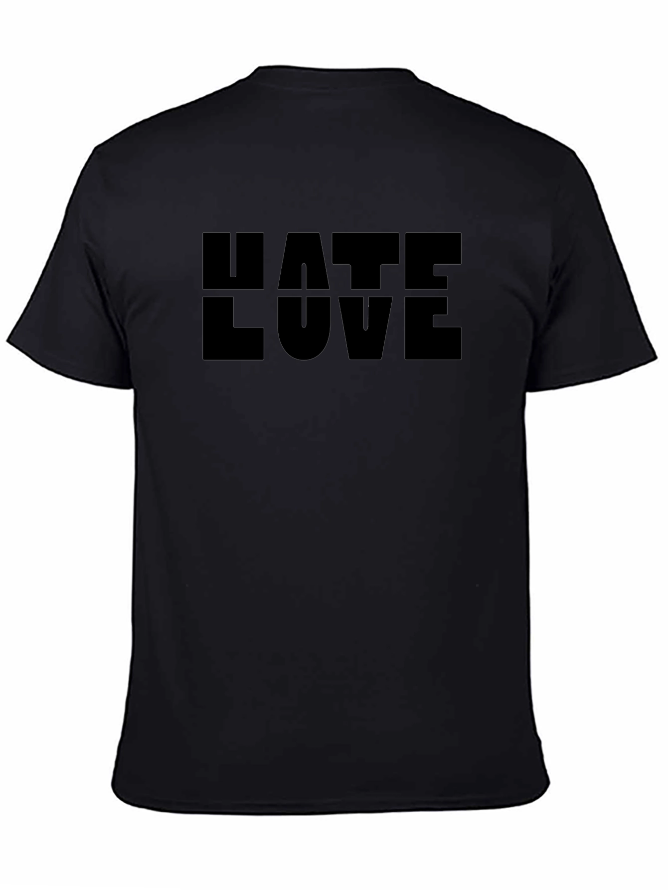 Hate Love Graphic Tee - Mens Black T-Shirt