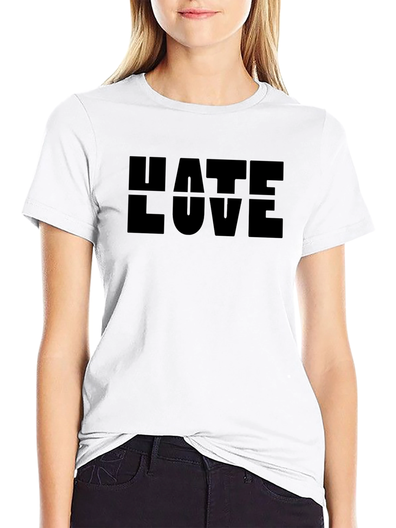 Hate Love Graphic Tee - Mens Black T-Shirt