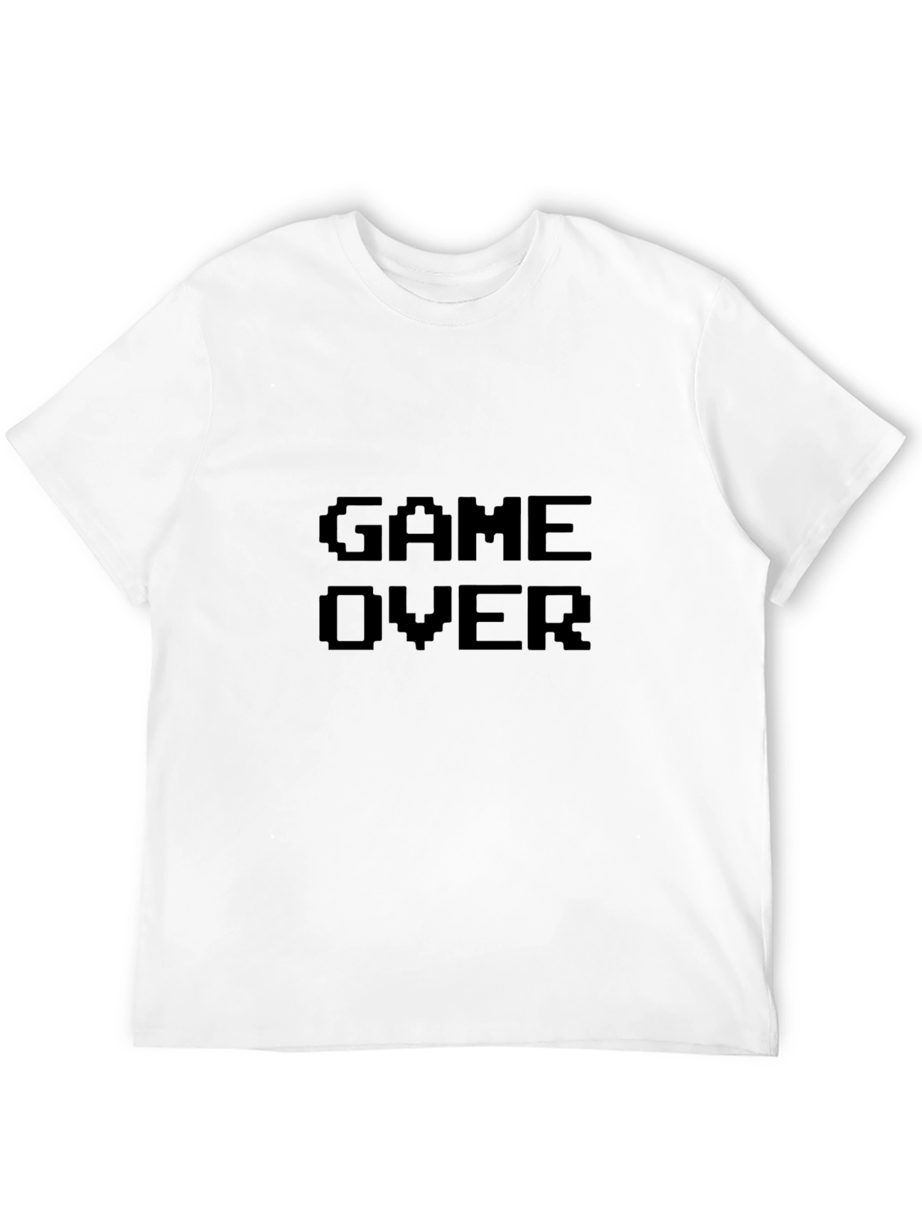 Game Over Pixel Art Black T-Shirt