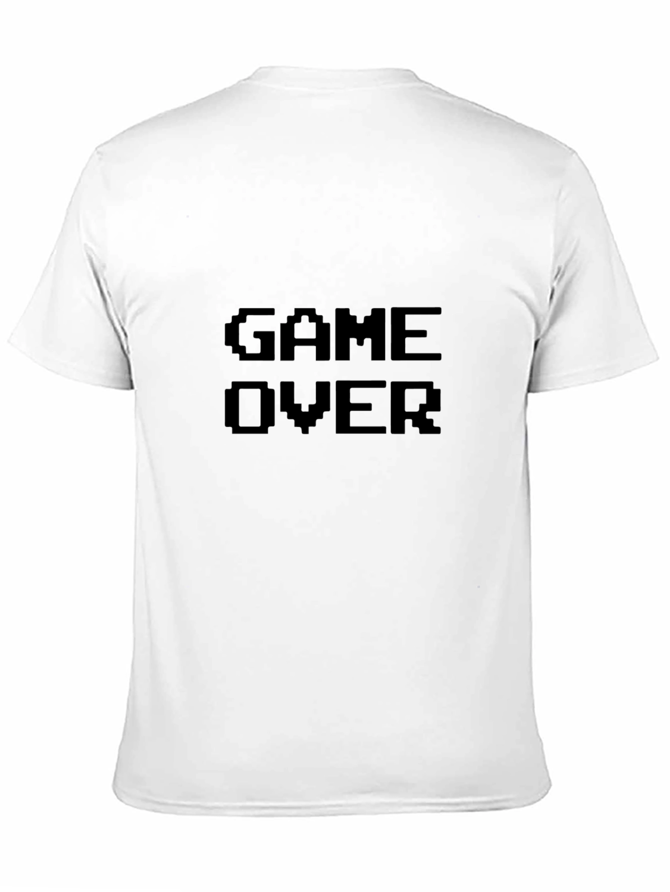 Game Over Pixel Art Black T-Shirt