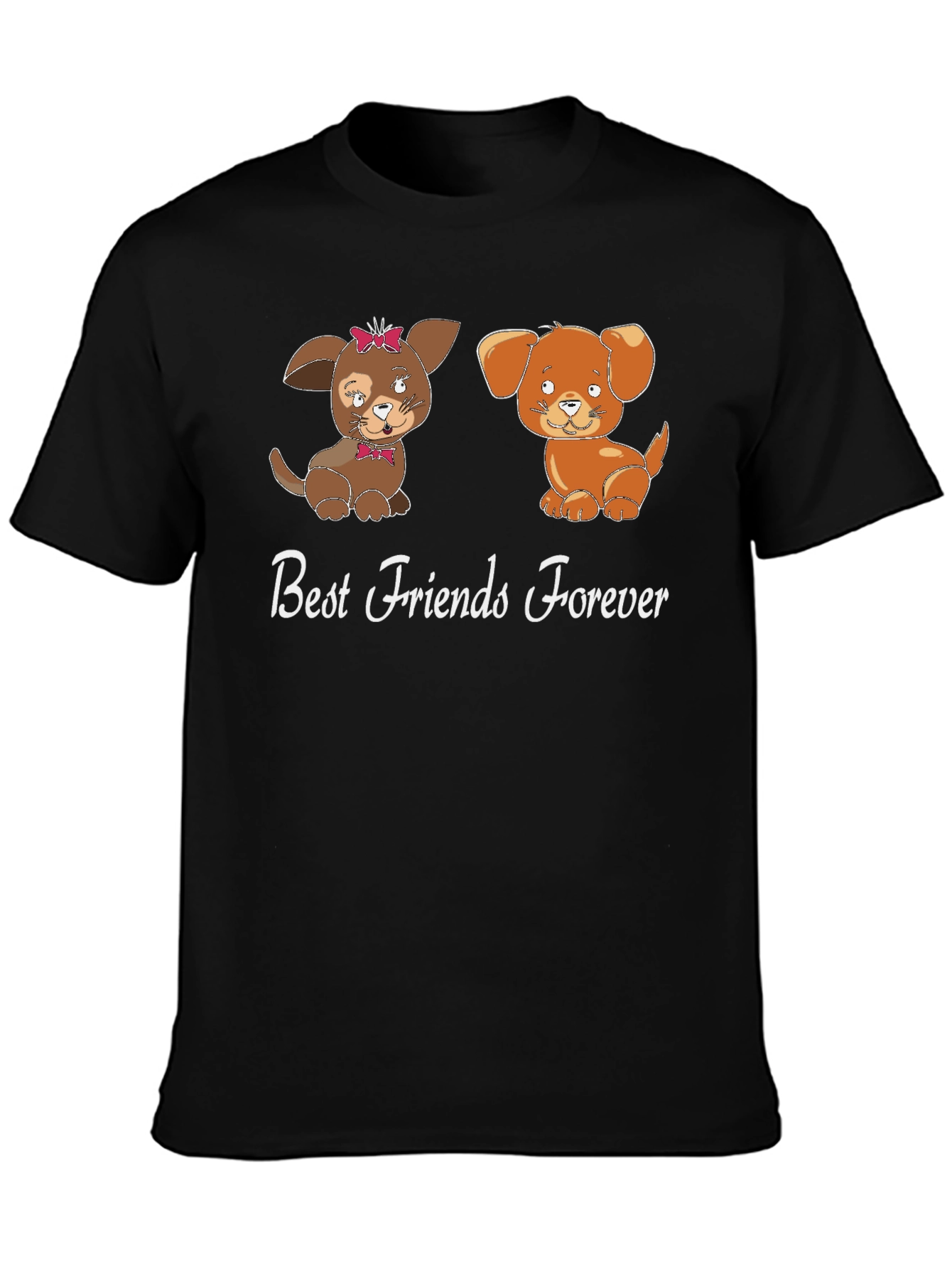 Best Friends Forever Dog Graphic T-Shirt