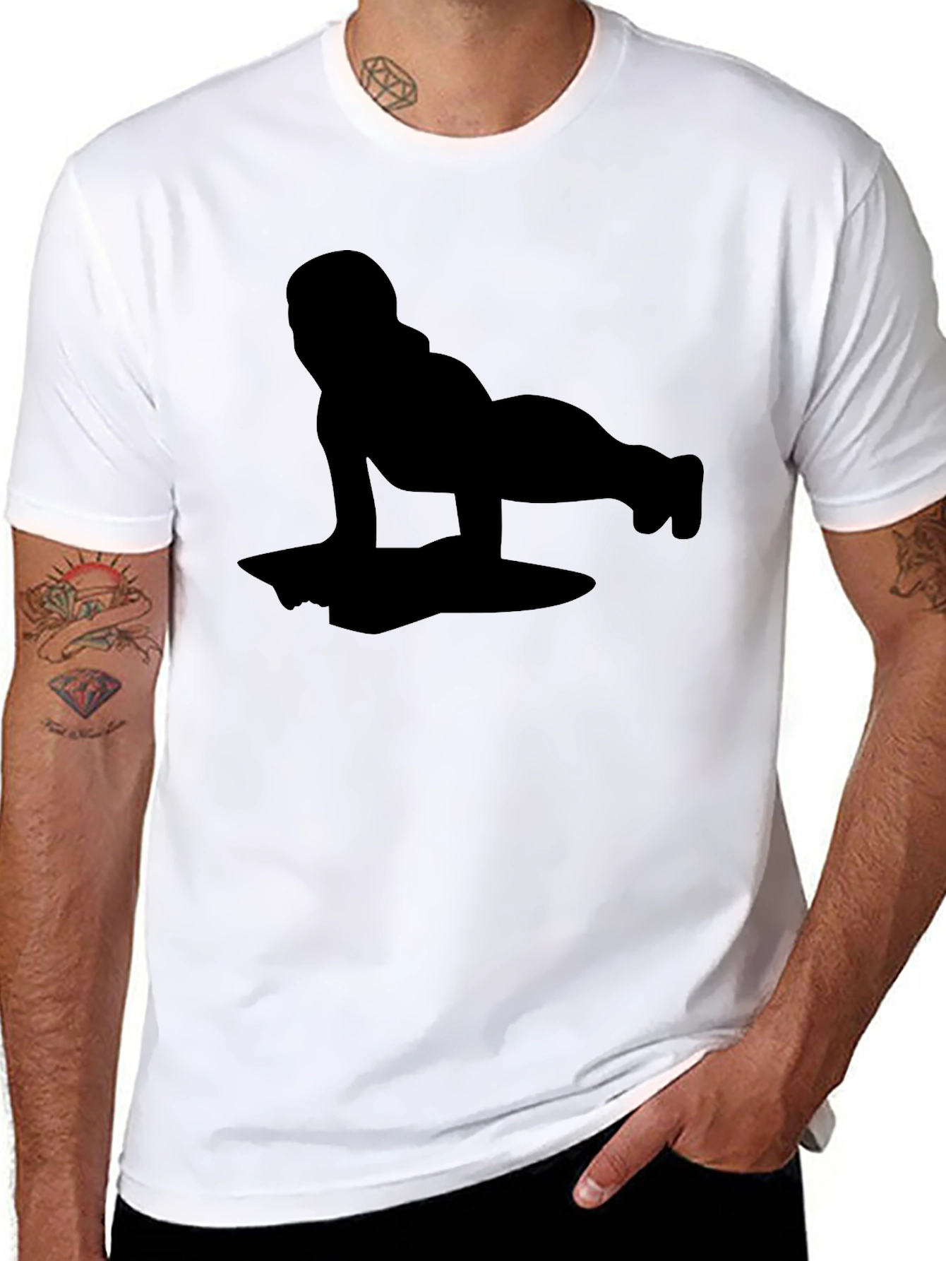 Yoga Silhouette Black T-Shirt