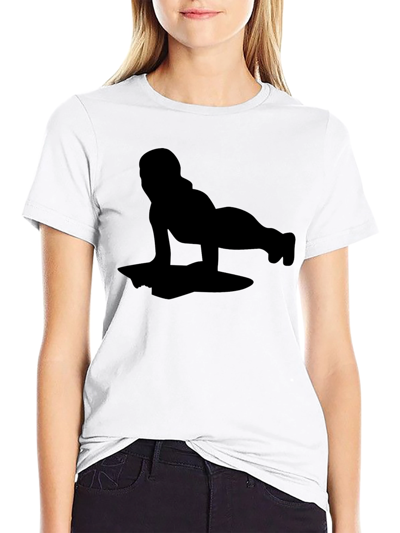 Yoga Silhouette Black T-Shirt