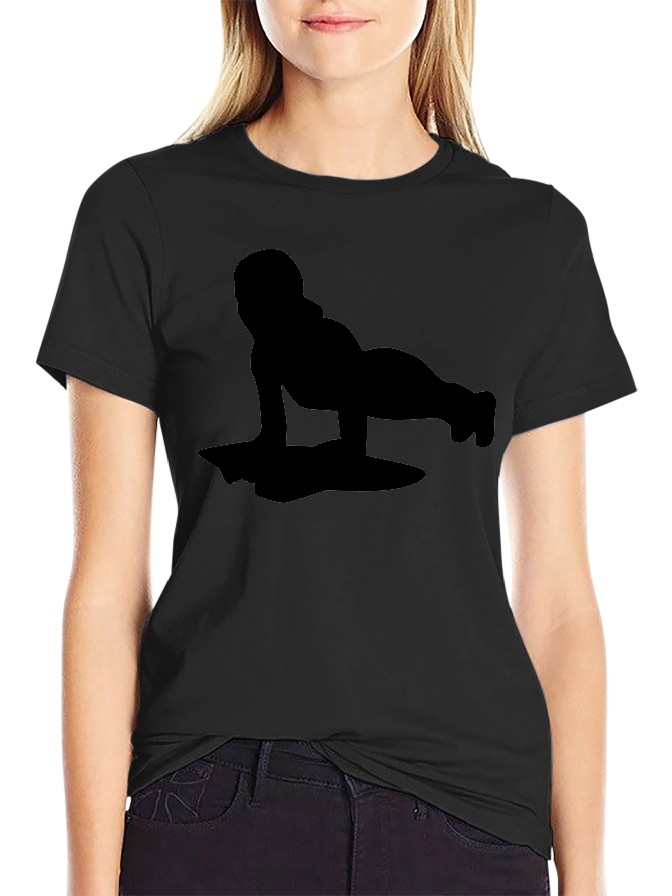 Yoga Silhouette Black T-Shirt