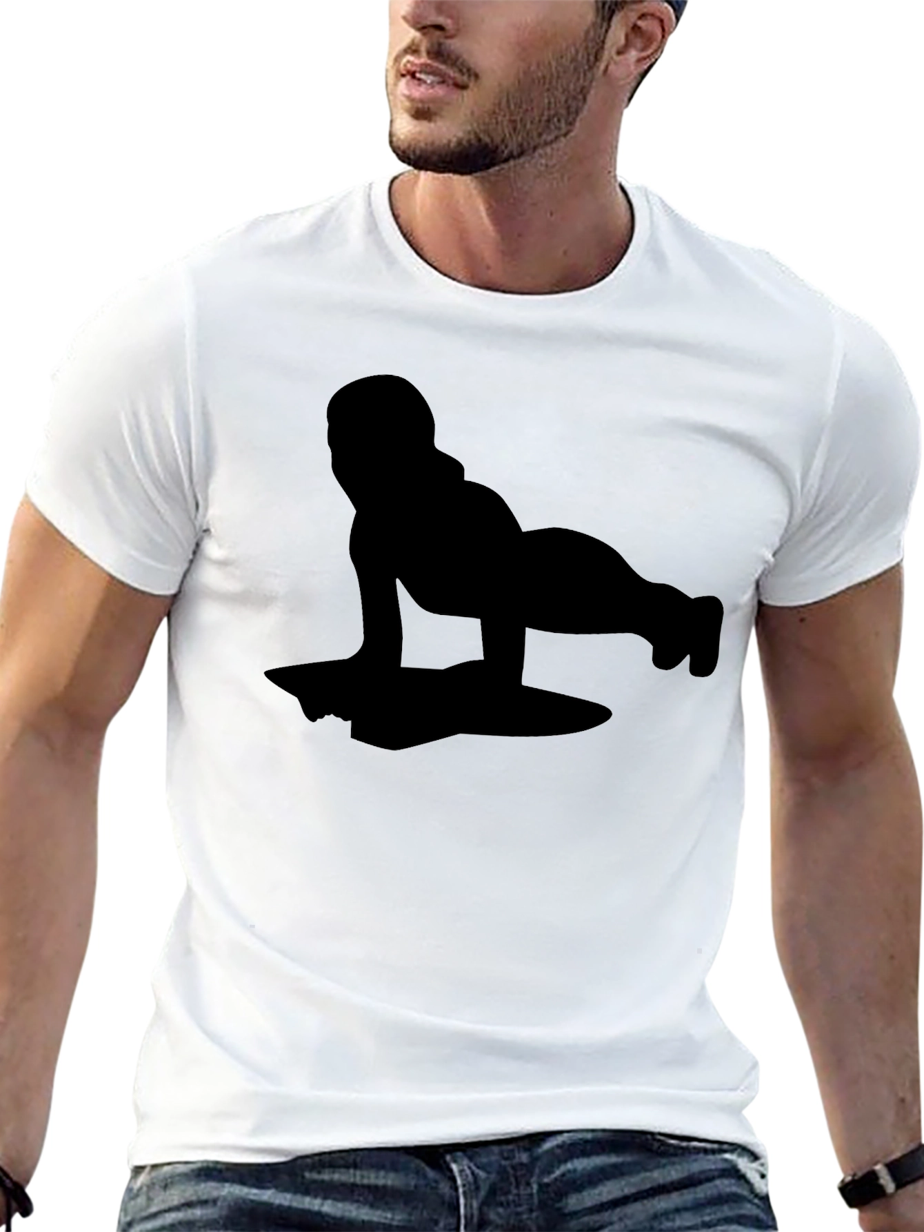 Yoga Silhouette Black T-Shirt