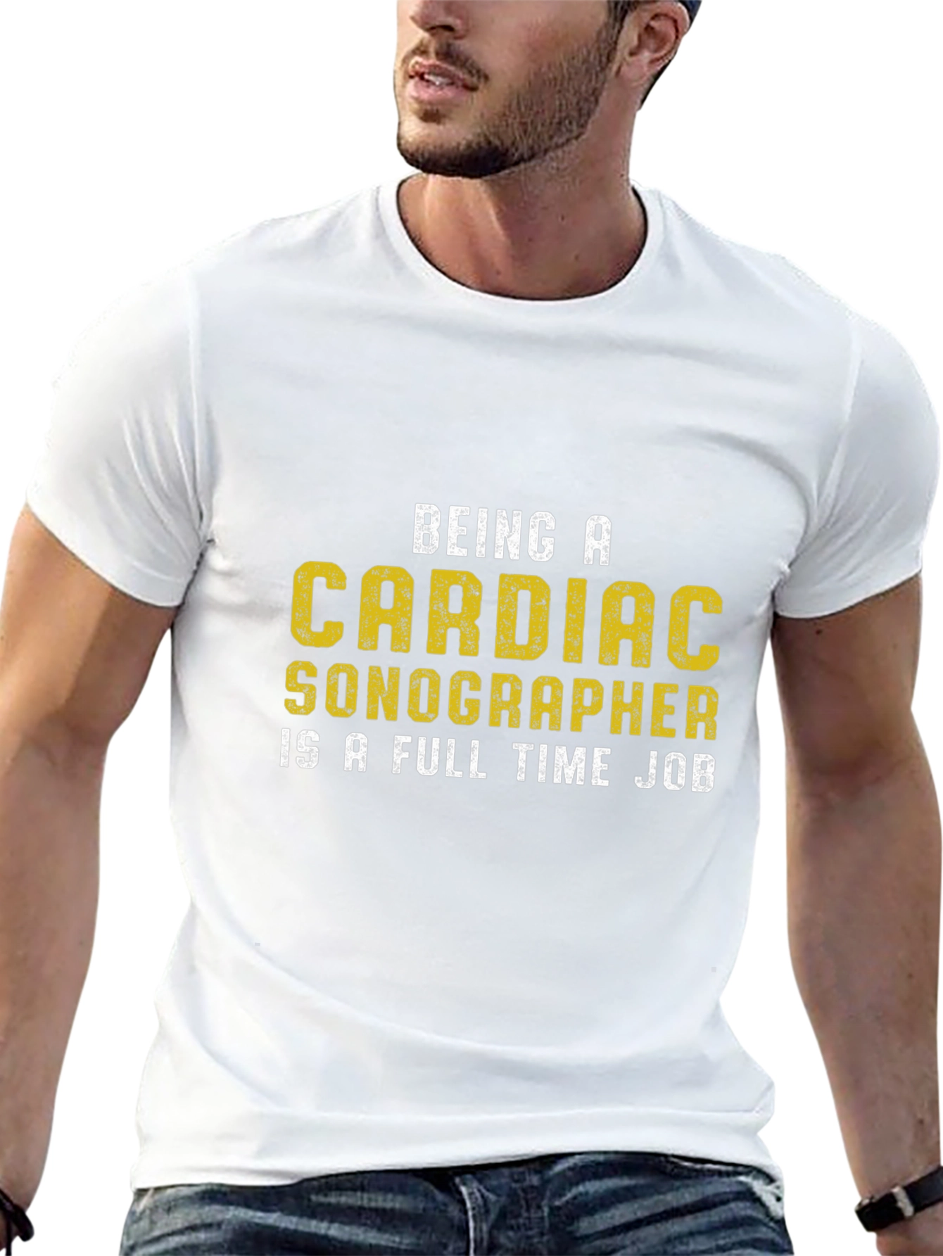 Cardiac Sonographer T-Shirt: Full Time Job Tee
