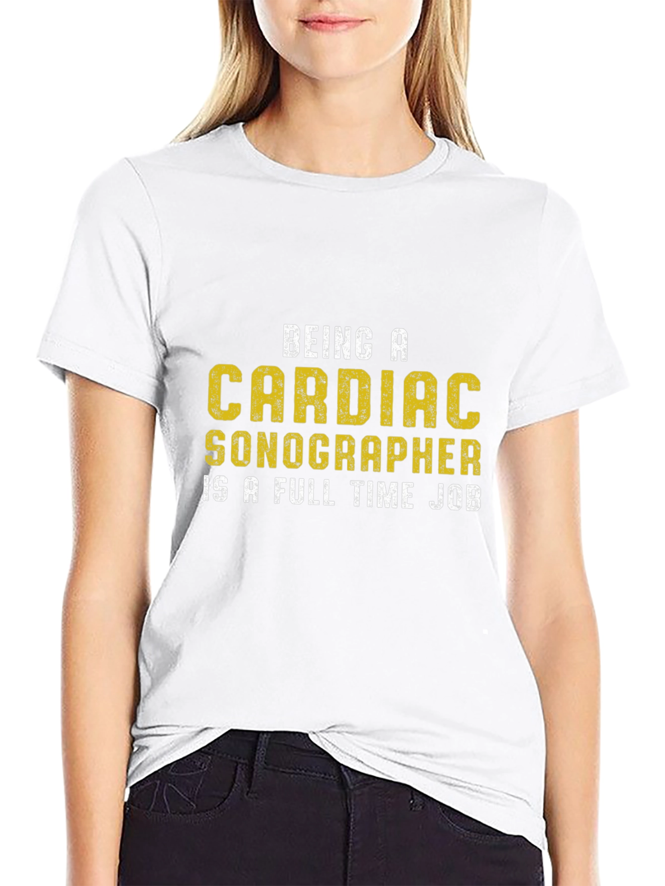 Cardiac Sonographer T-Shirt: Full Time Job Tee