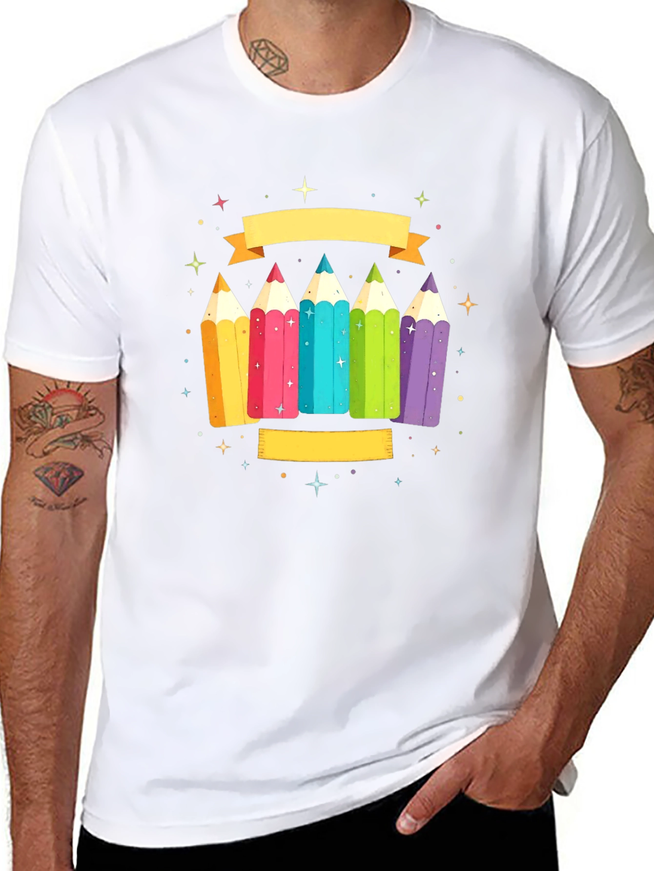 Colorful Pencils Graphic Tee