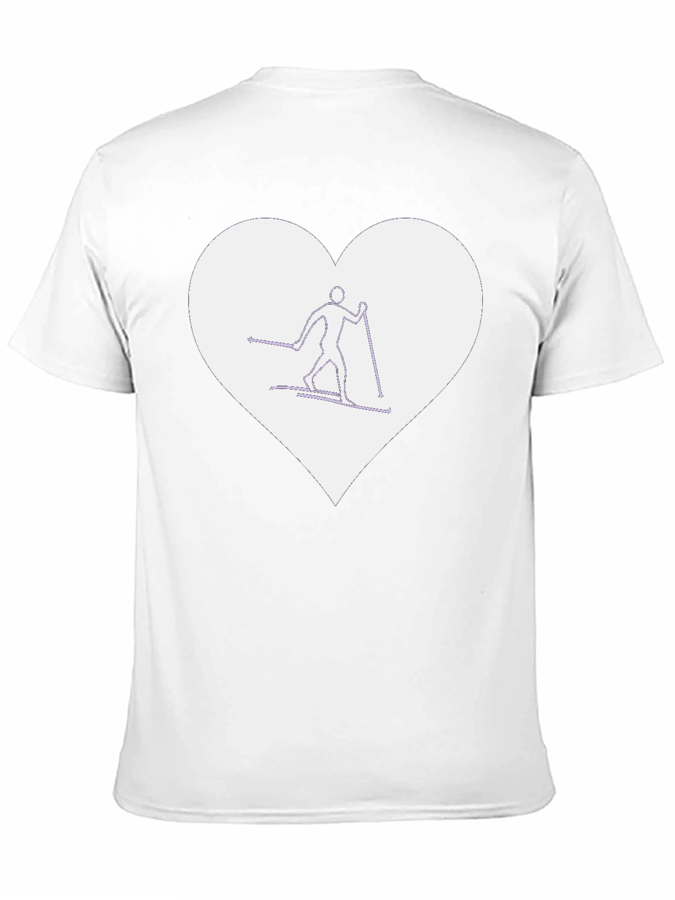 Heart Ski T-Shirt - Black Graphic Tee