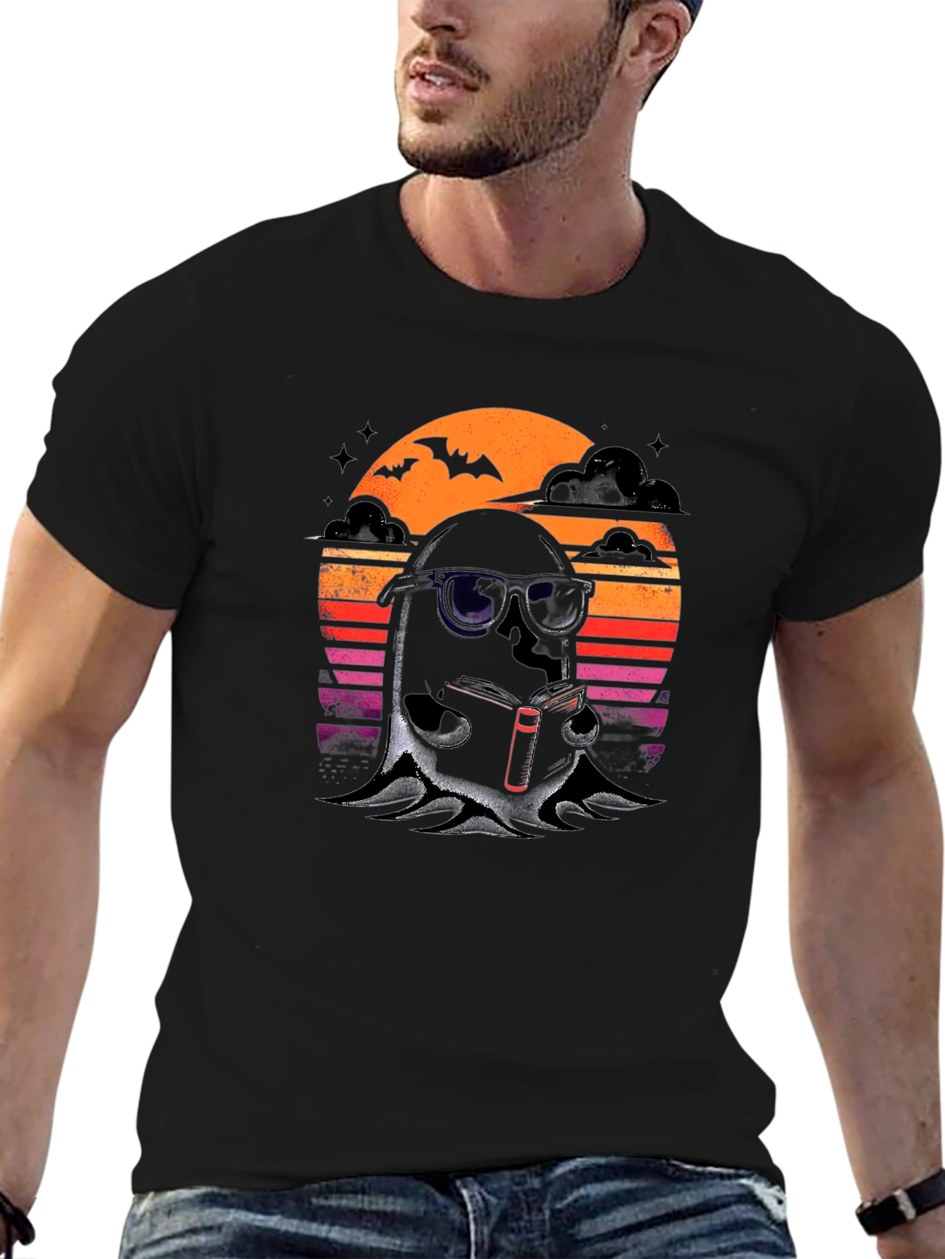 Cool Ghost Reading T-Shirt