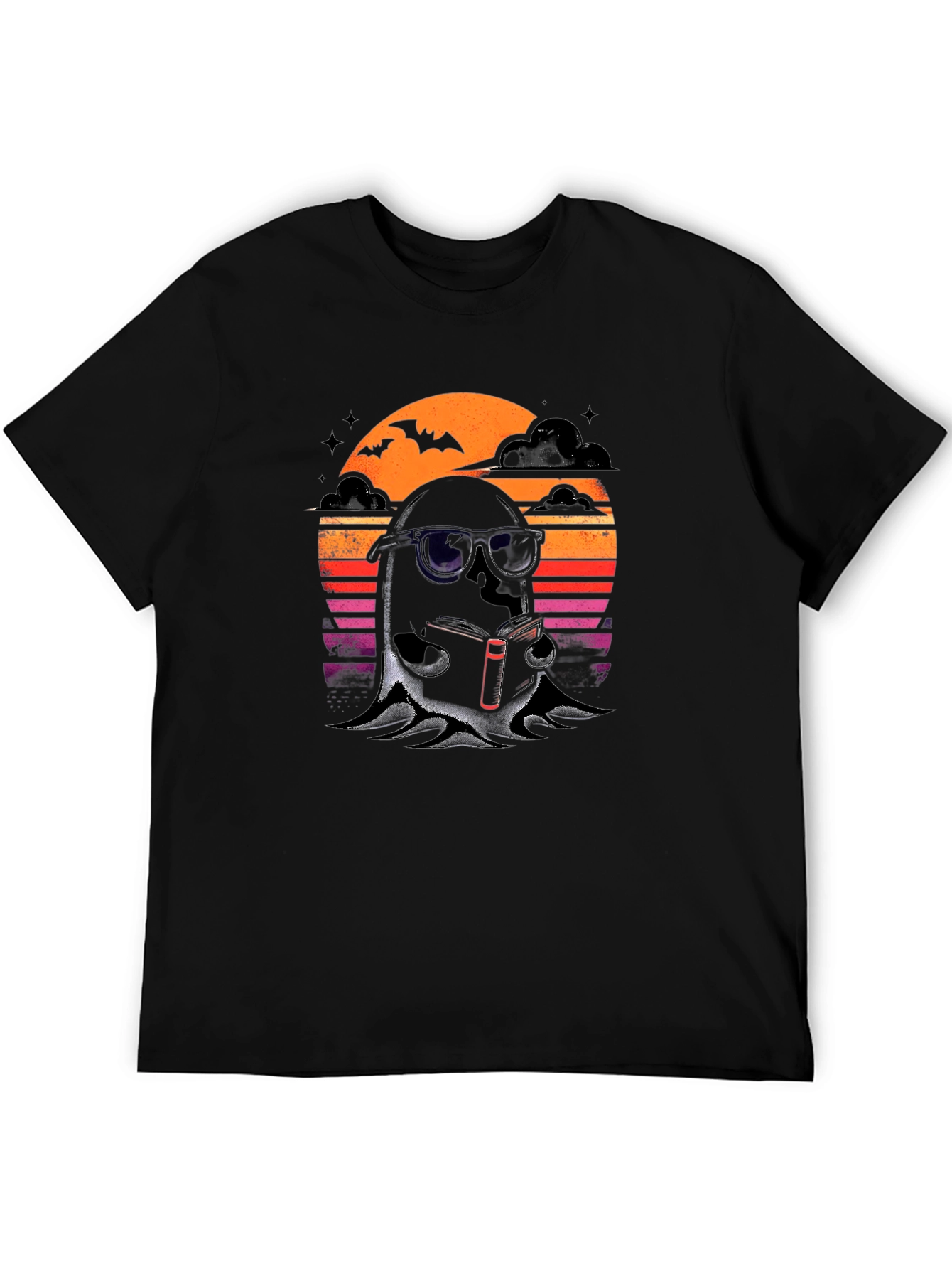 Cool Ghost Reading T-Shirt