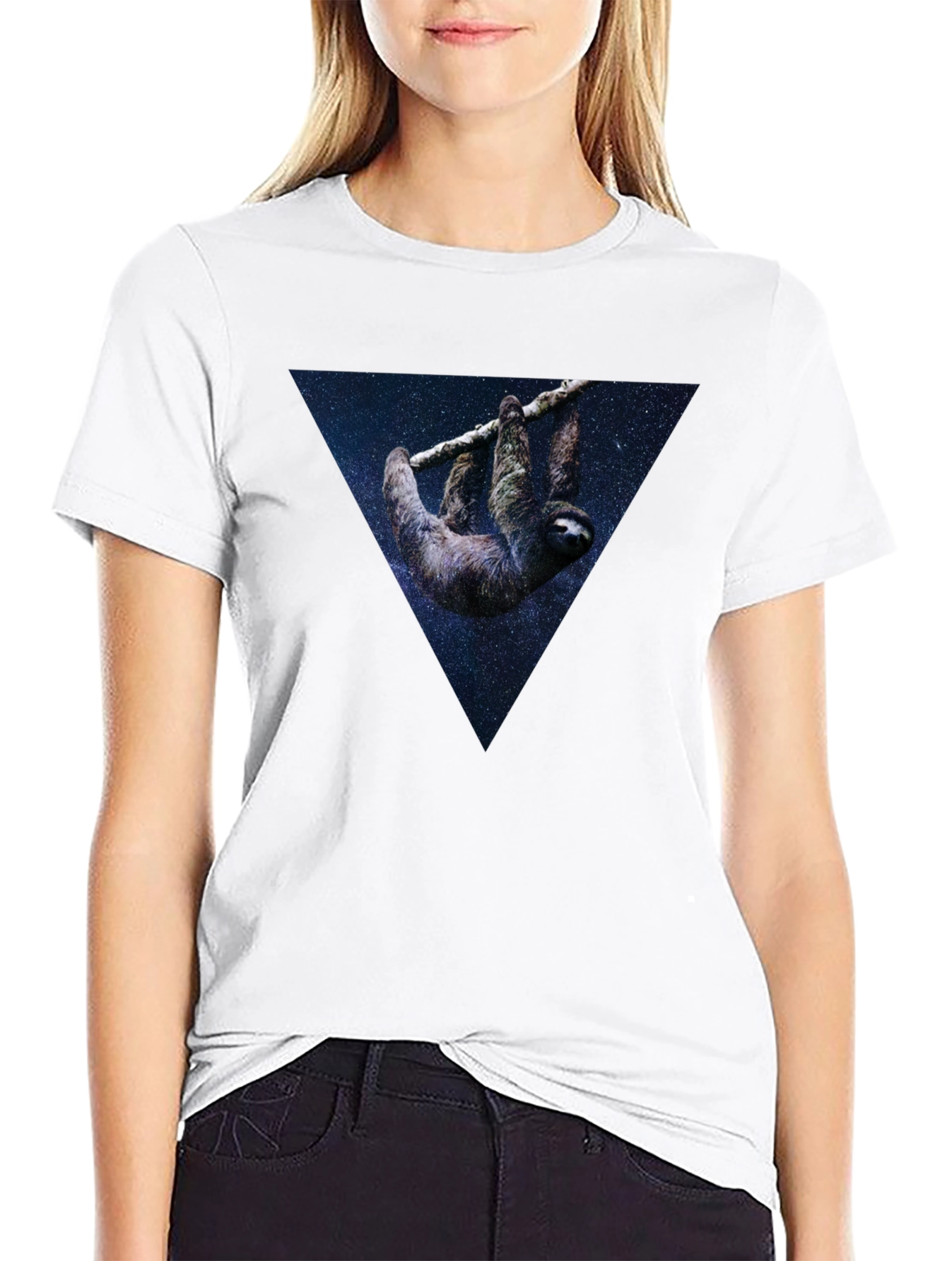 Sloth Starry Triangle T-Shirt