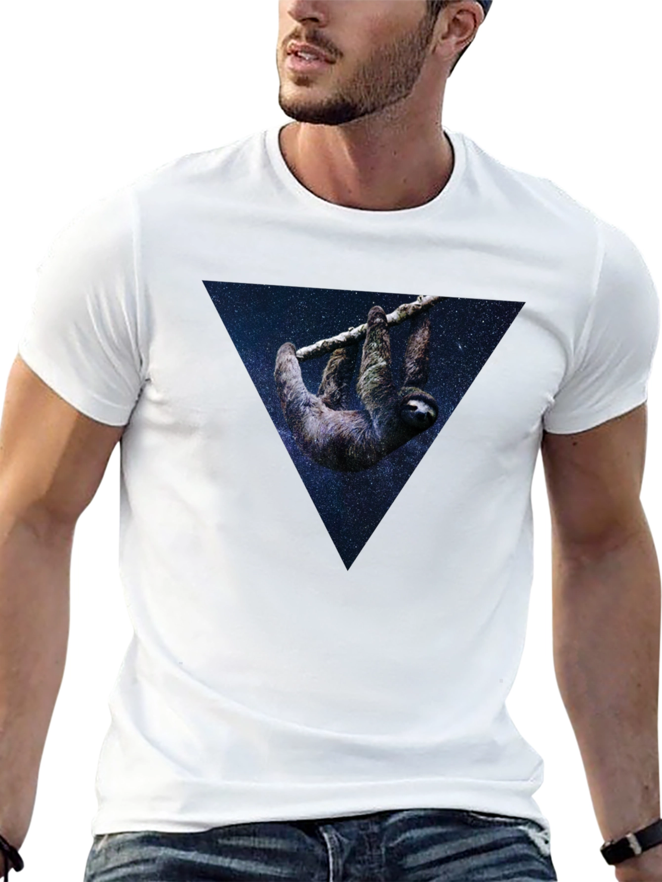 Sloth Starry Triangle T-Shirt