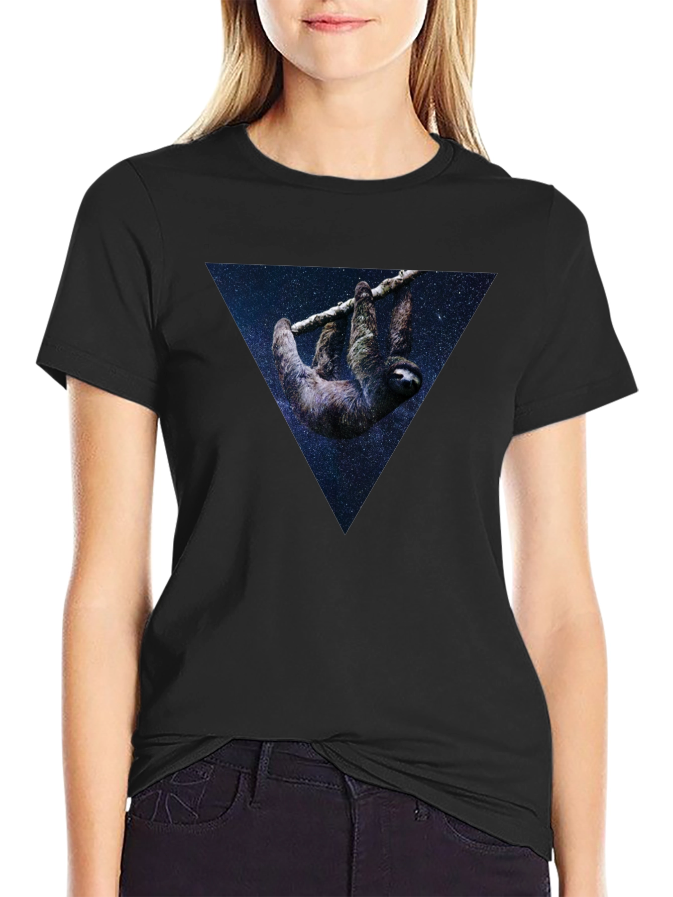 Sloth Starry Triangle T-Shirt