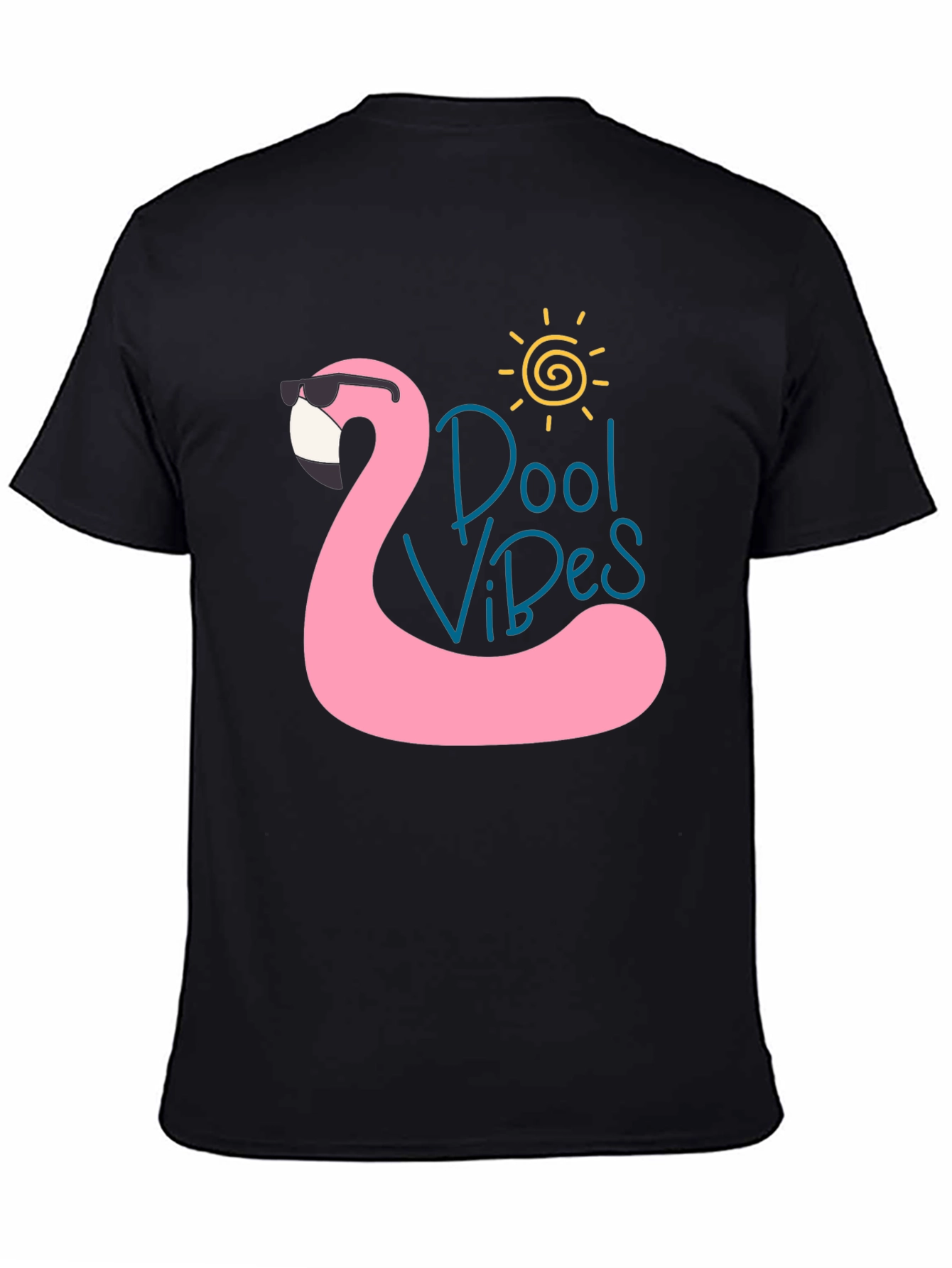 Cool Vibes Flamingo Black T-Shirt