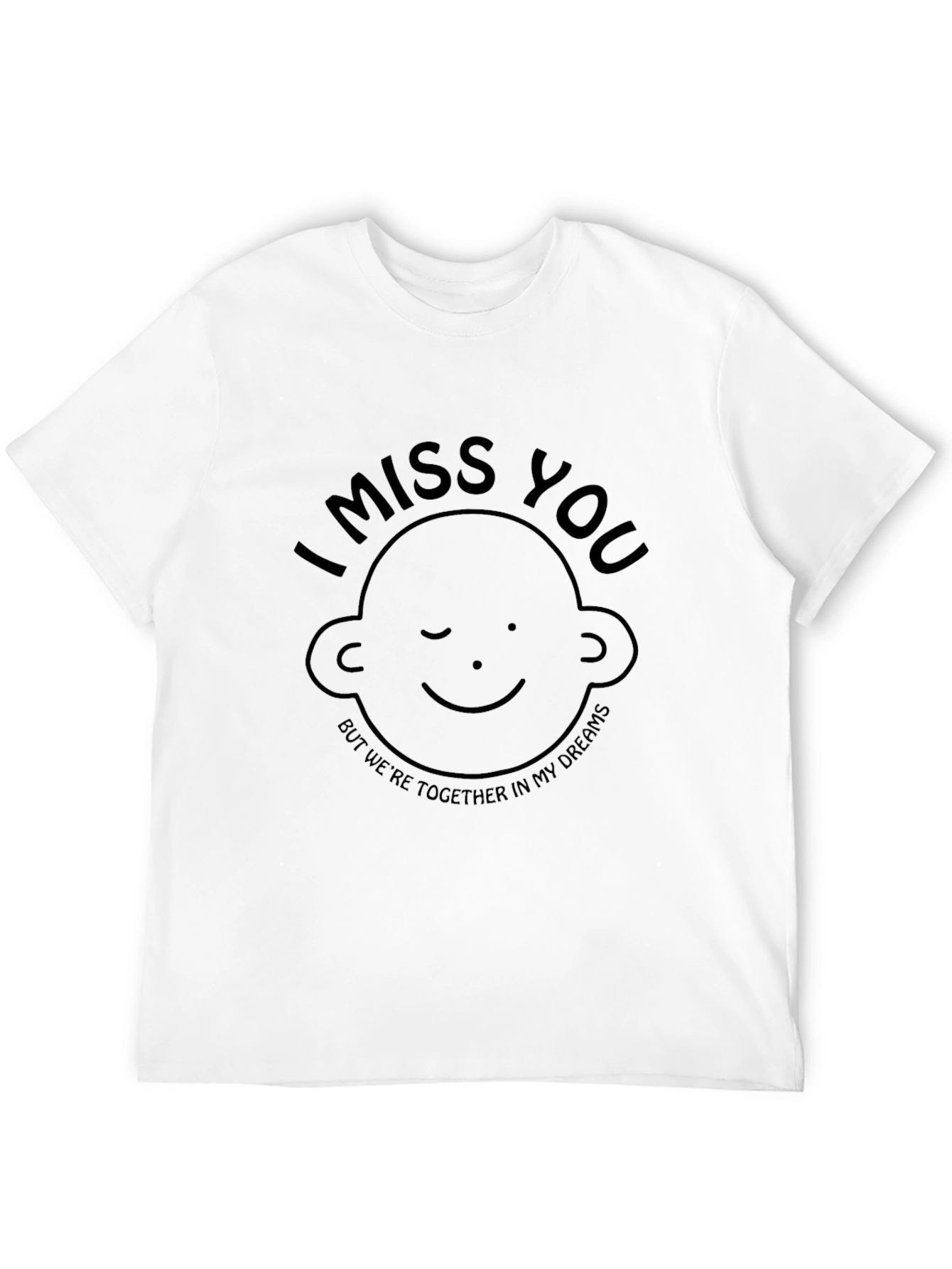 I Miss You Black Graphic Tee