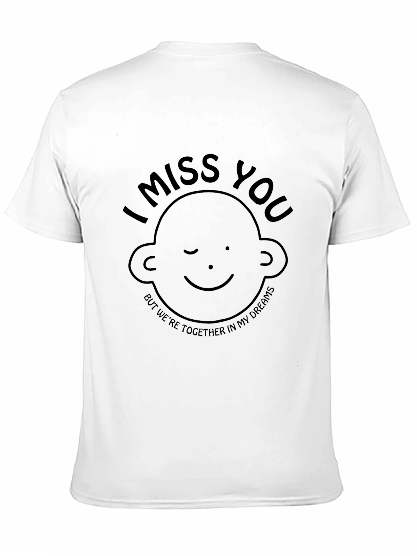 I Miss You Black Graphic Tee