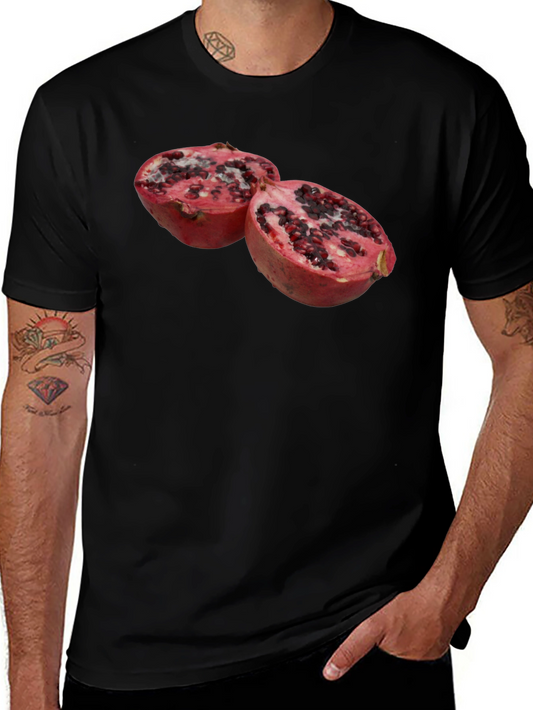 Pomegranate Graphic Black T-Shirt