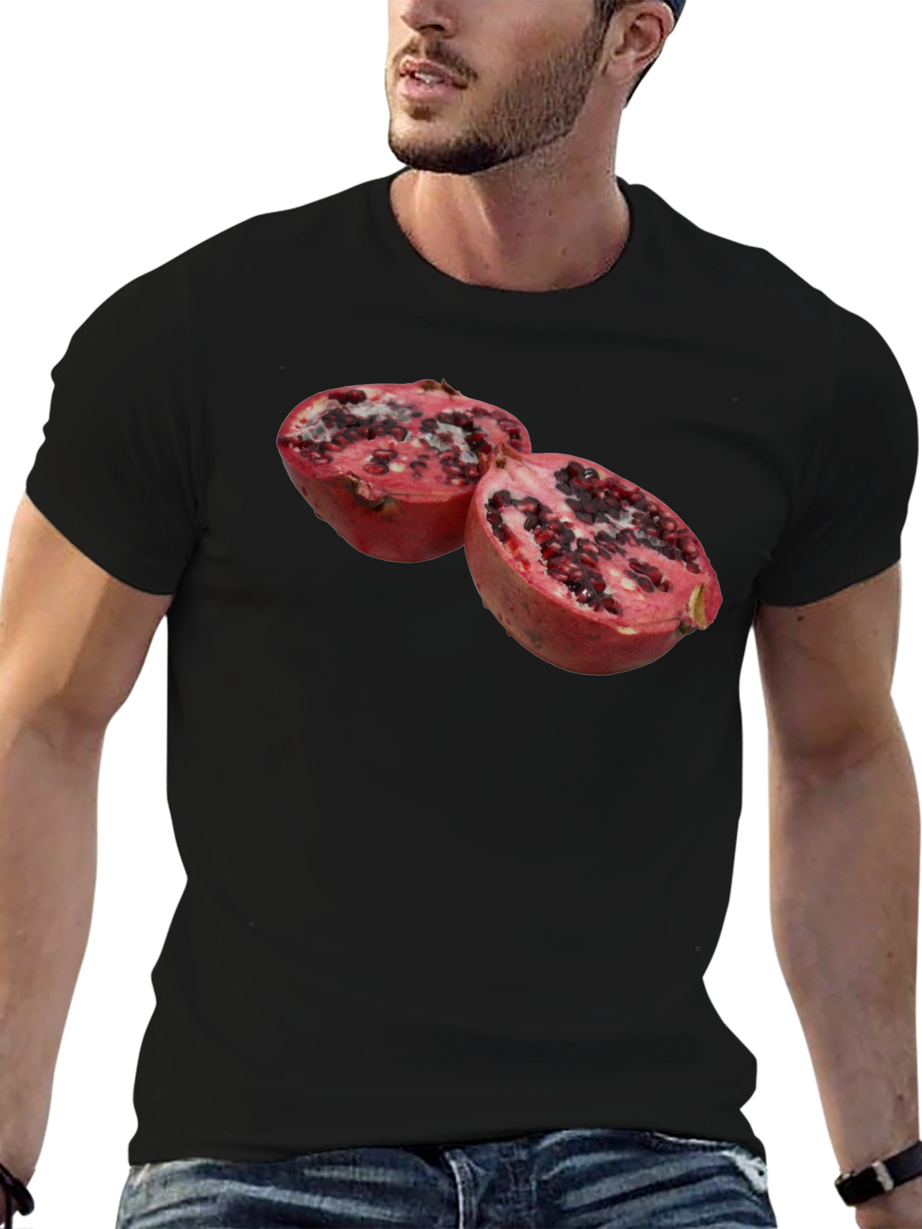 Pomegranate Graphic Black T-Shirt