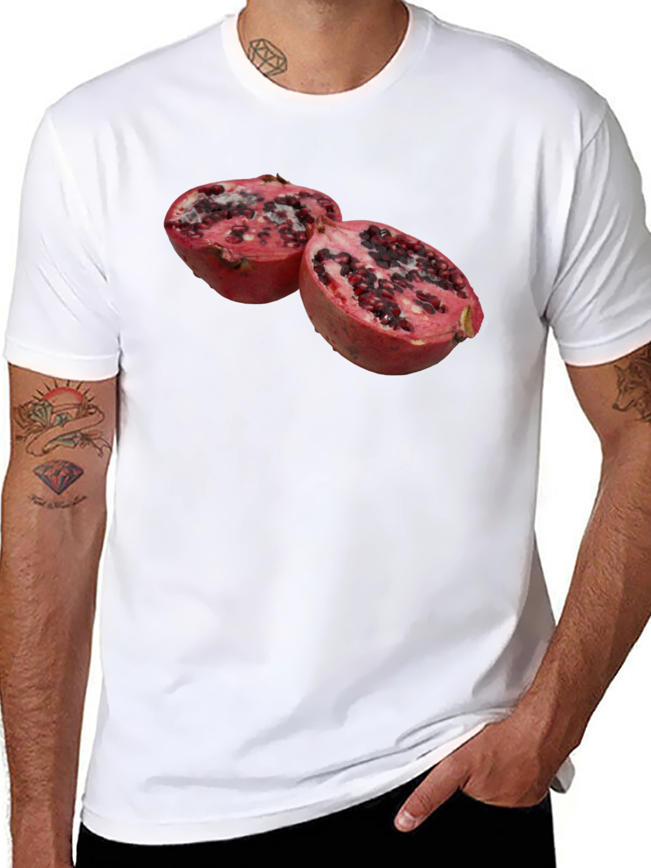 Pomegranate Graphic Black T-Shirt