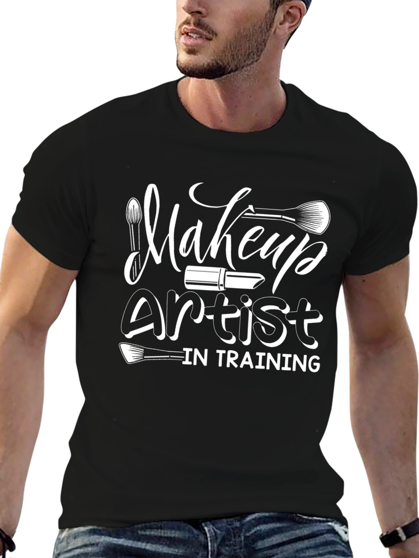 Makeup Artist in Training Black Graphic Tee