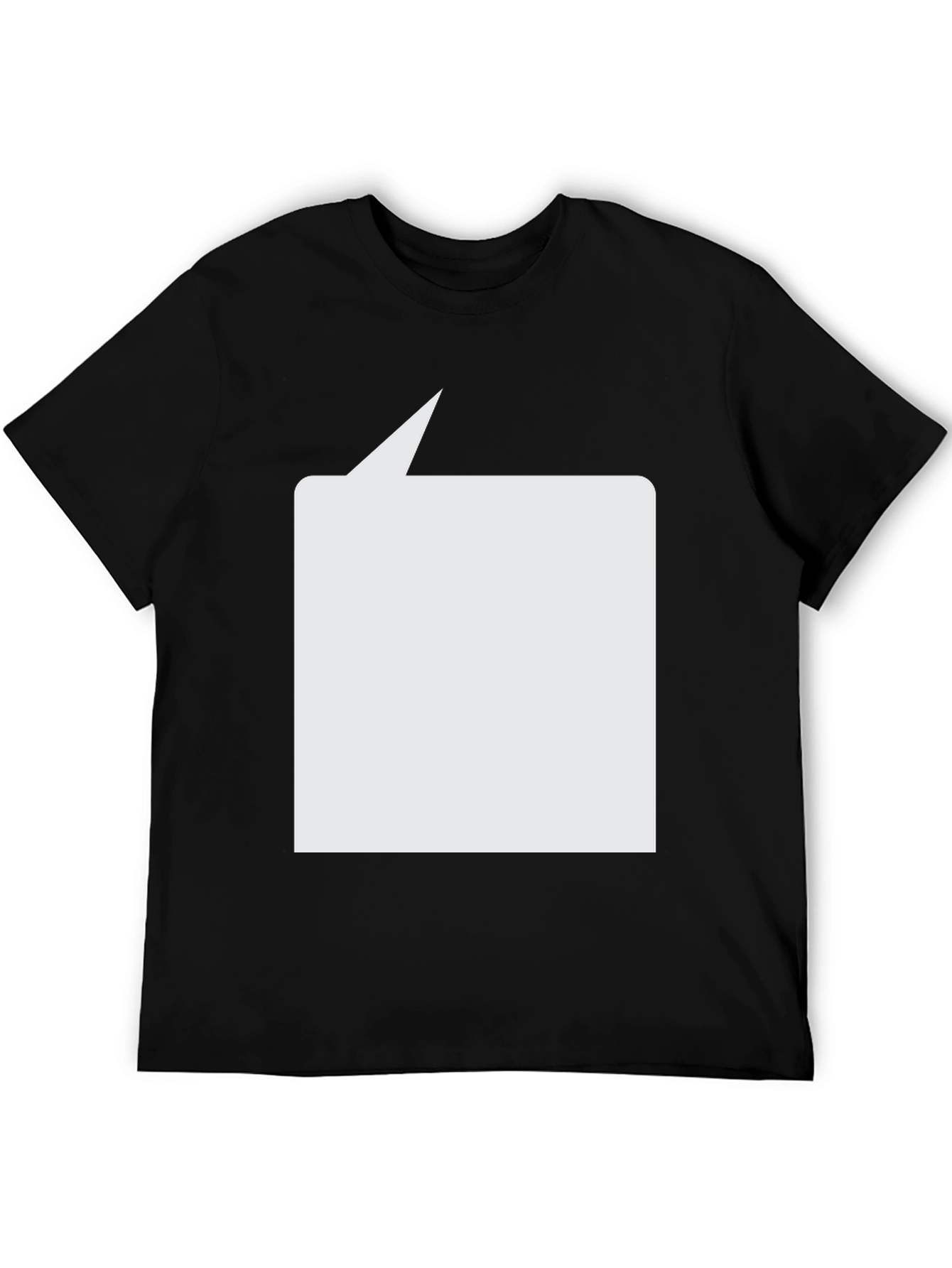 Black T-Shirt with Blank Speech Bubble
