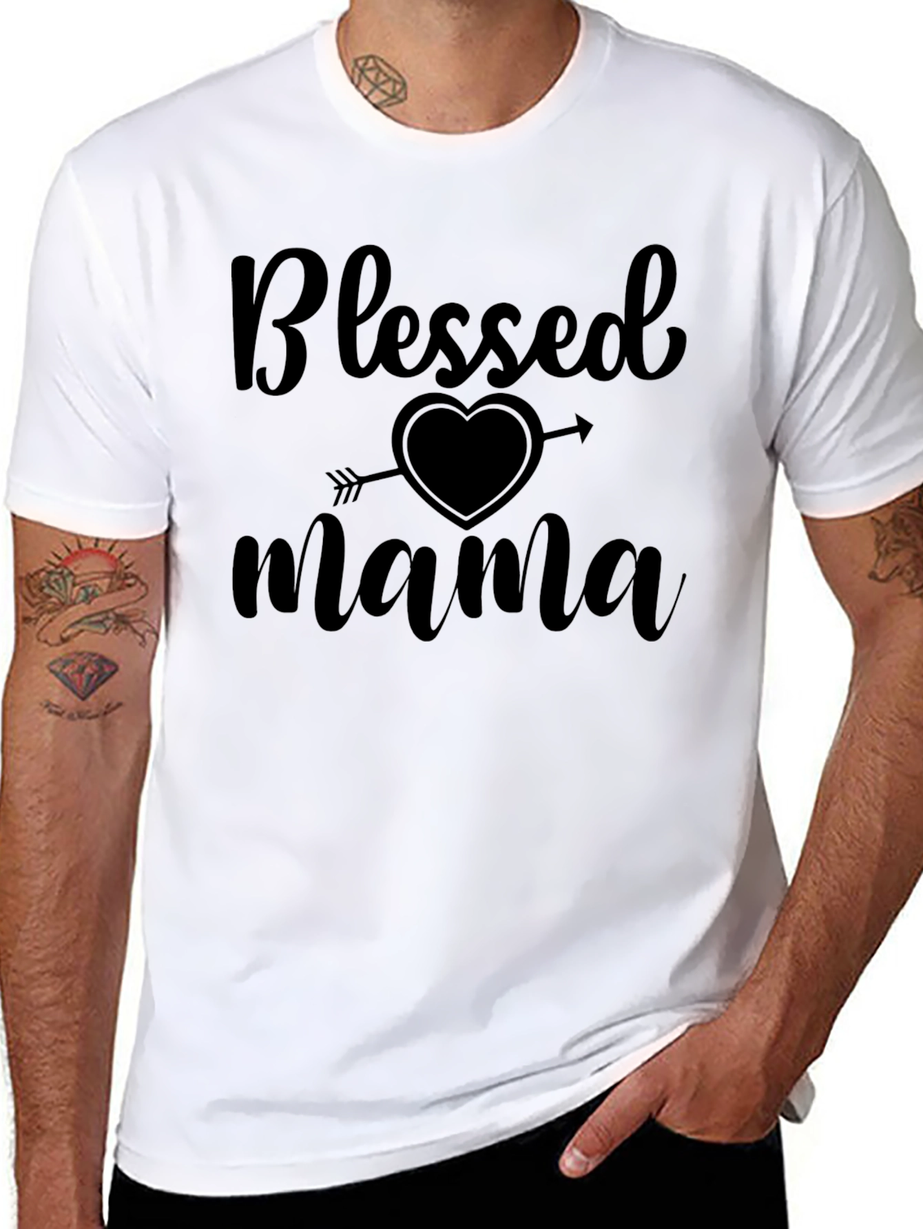 Blessed Mama Graphic Tee - Black T-Shirt