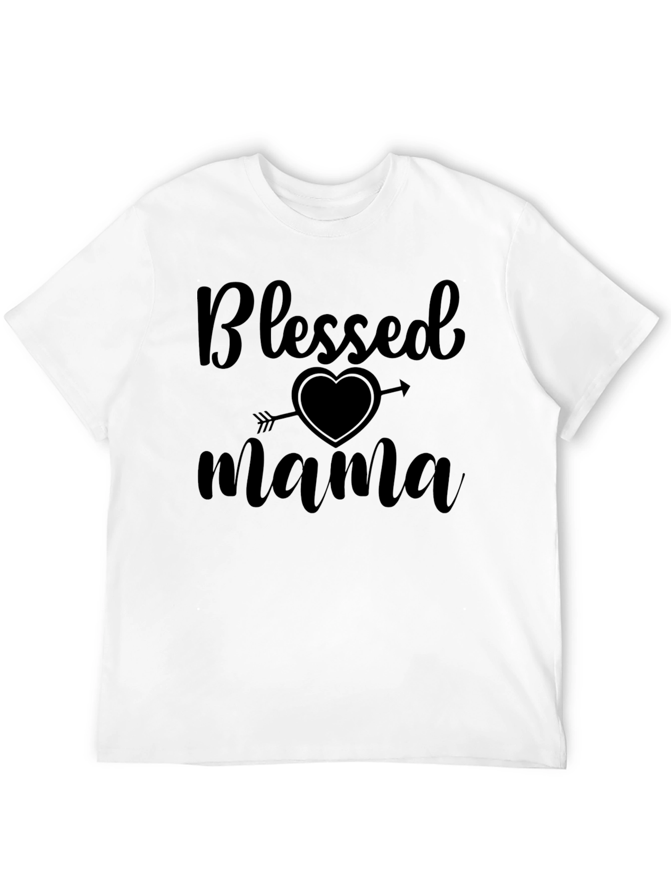 Blessed Mama Graphic Tee - Black T-Shirt