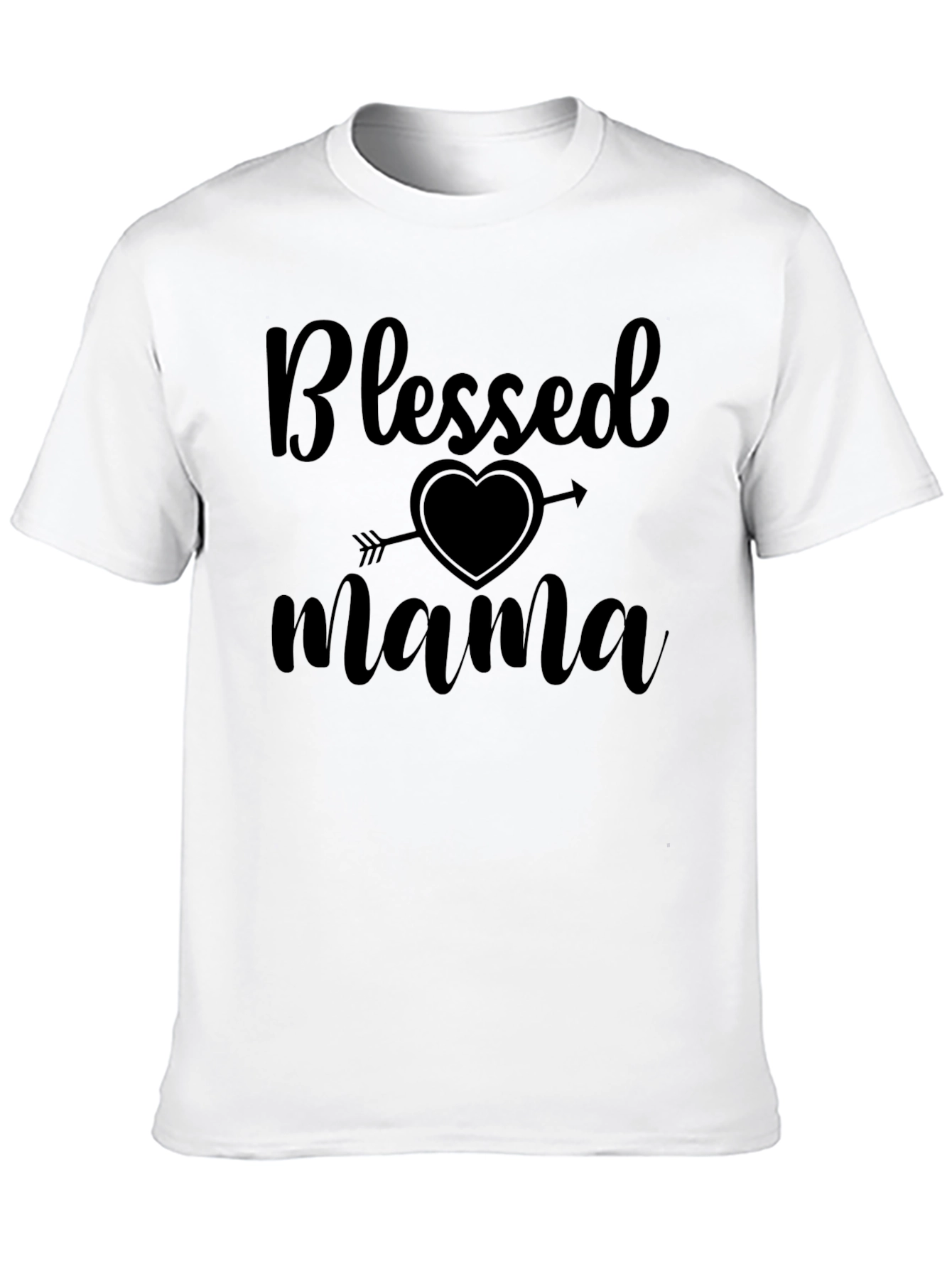 Blessed Mama Graphic Tee - Black T-Shirt