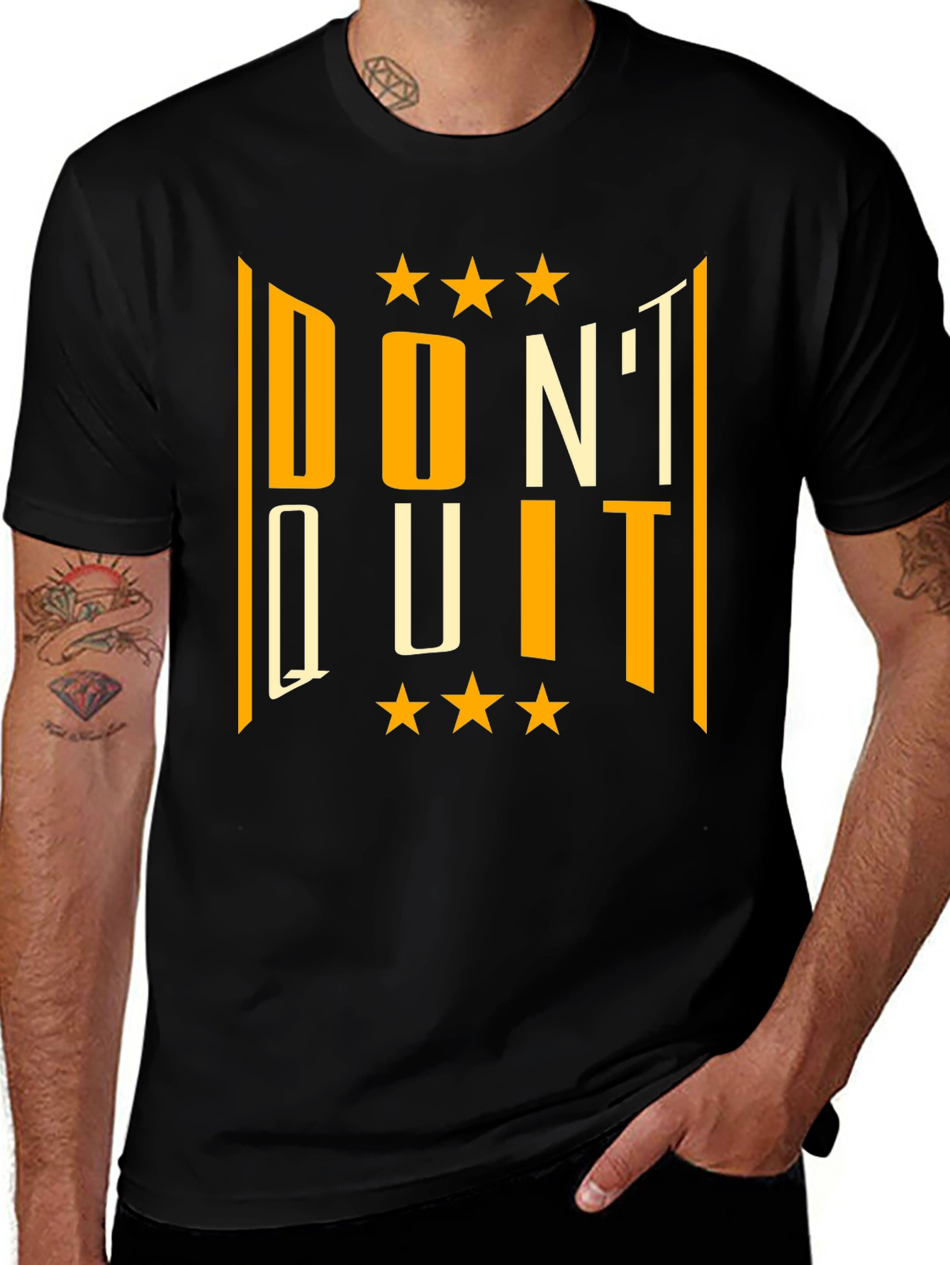 Dont Quit Black Graphic T-Shirt