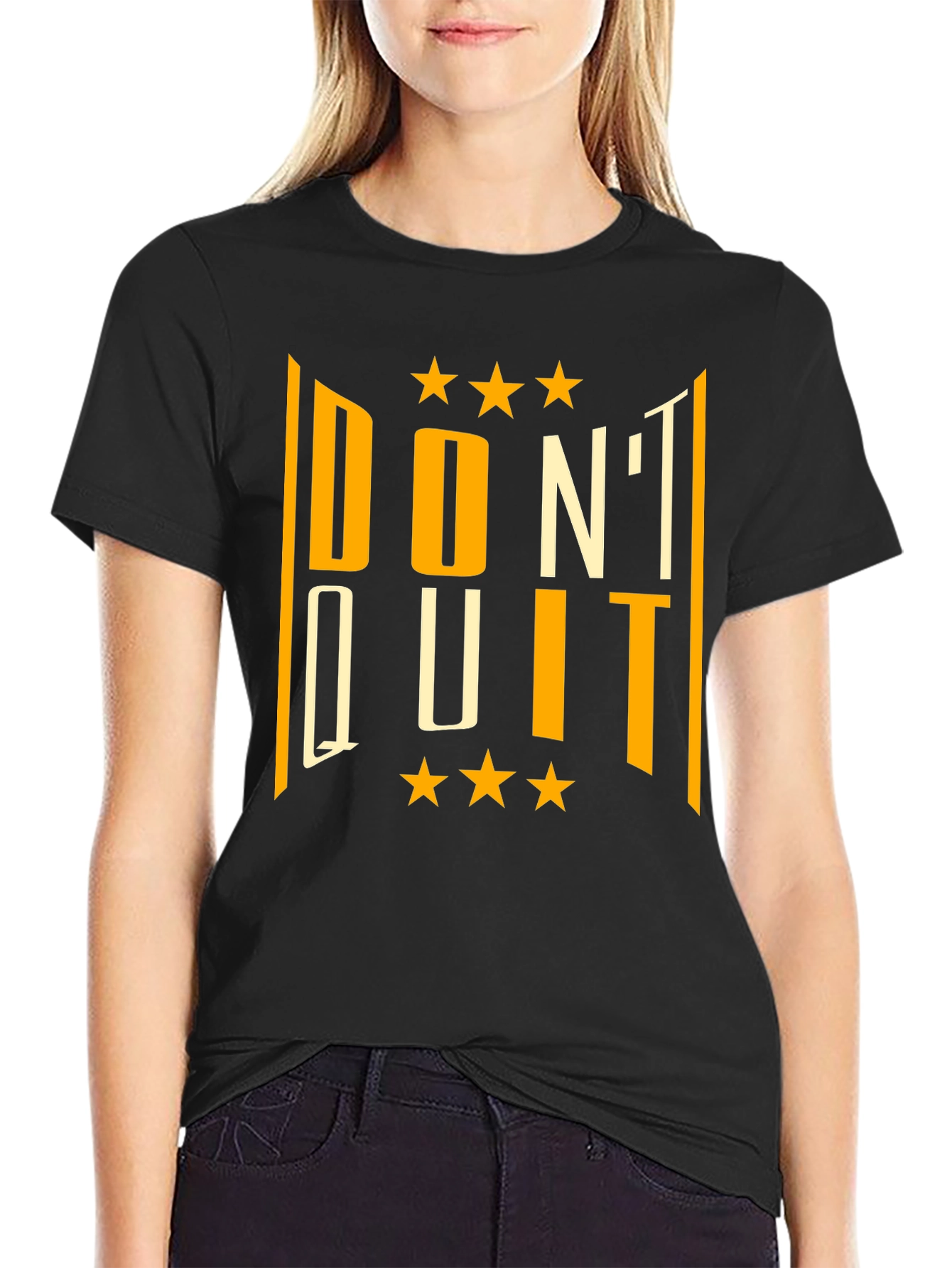 Dont Quit Black Graphic T-Shirt