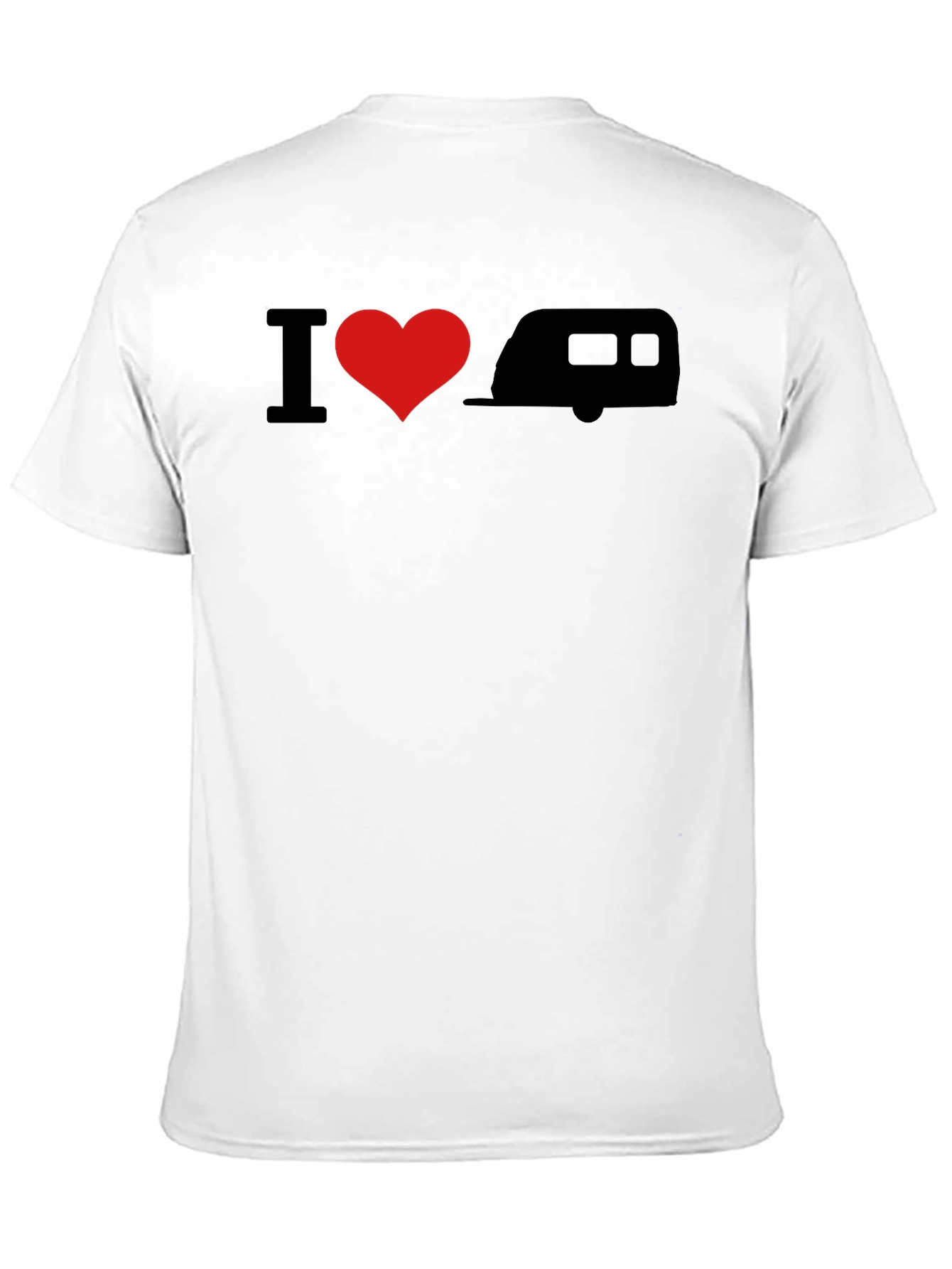 I Heart Camping Graphic Tee - Black Cotton T-Shirt