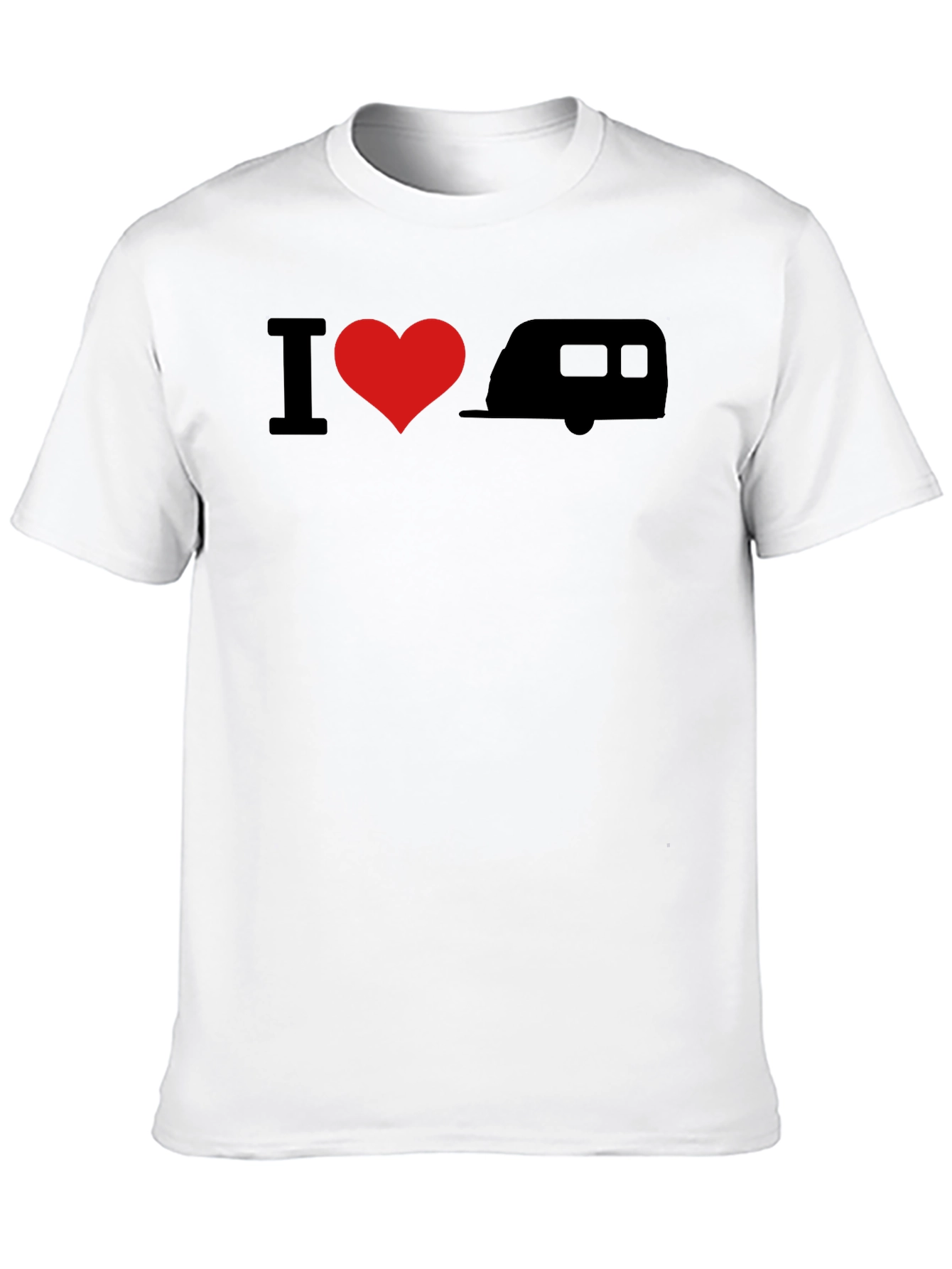 I Heart Camping Graphic Tee - Black Cotton T-Shirt