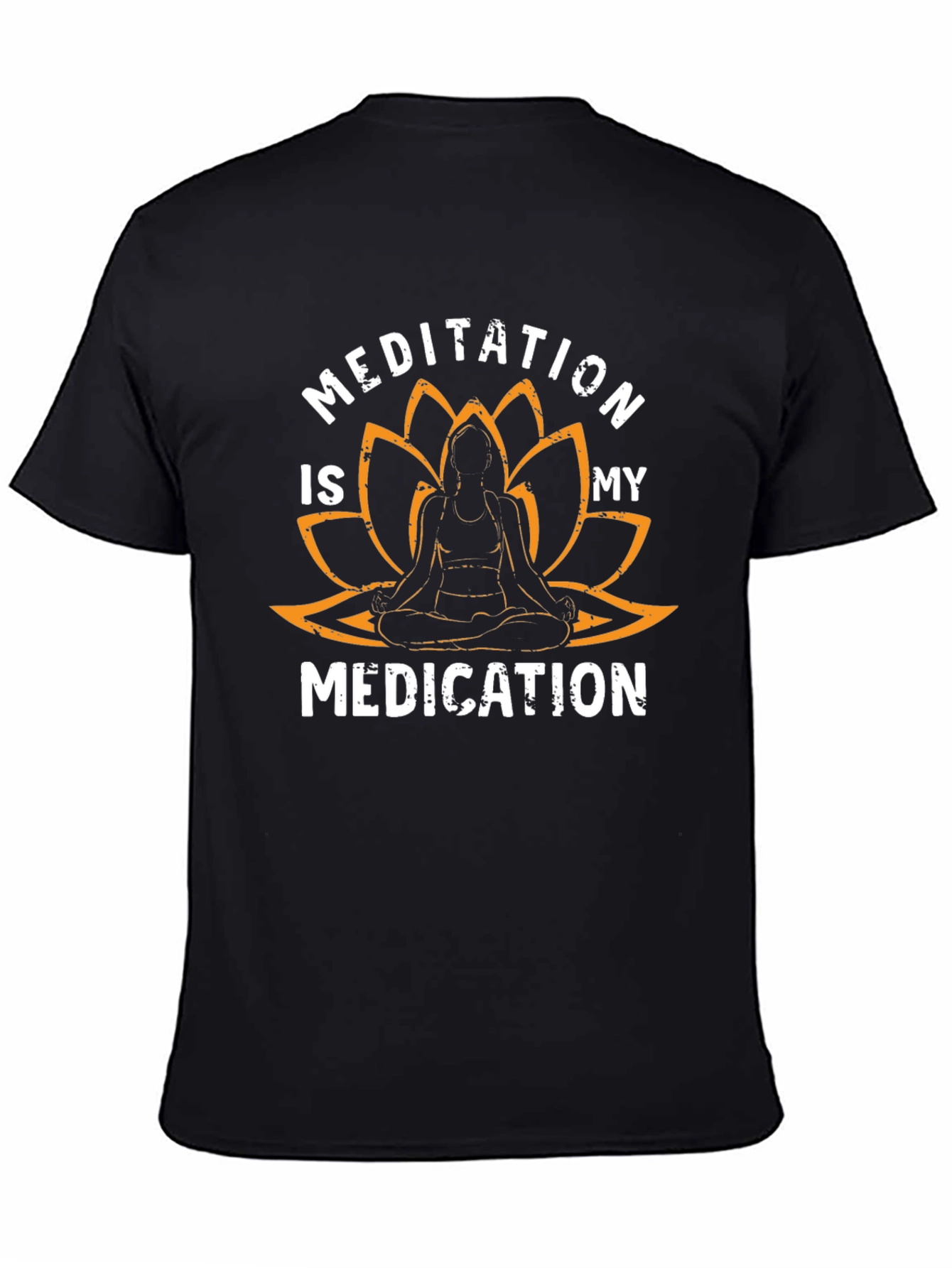 Meditation is My Medication Graphic Tee - Black