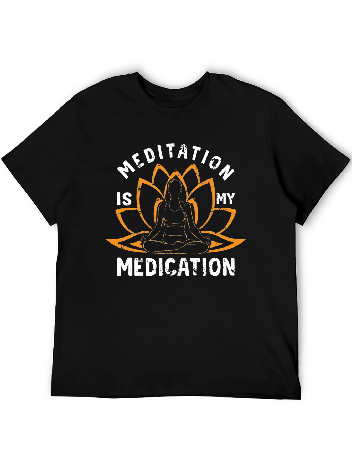 Meditation is My Medication Graphic Tee - Black