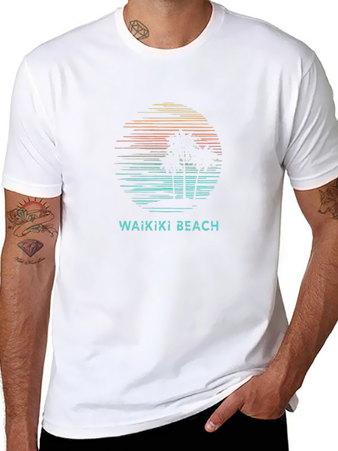 Waikiki Beach T-Shirt - Island Style Tee