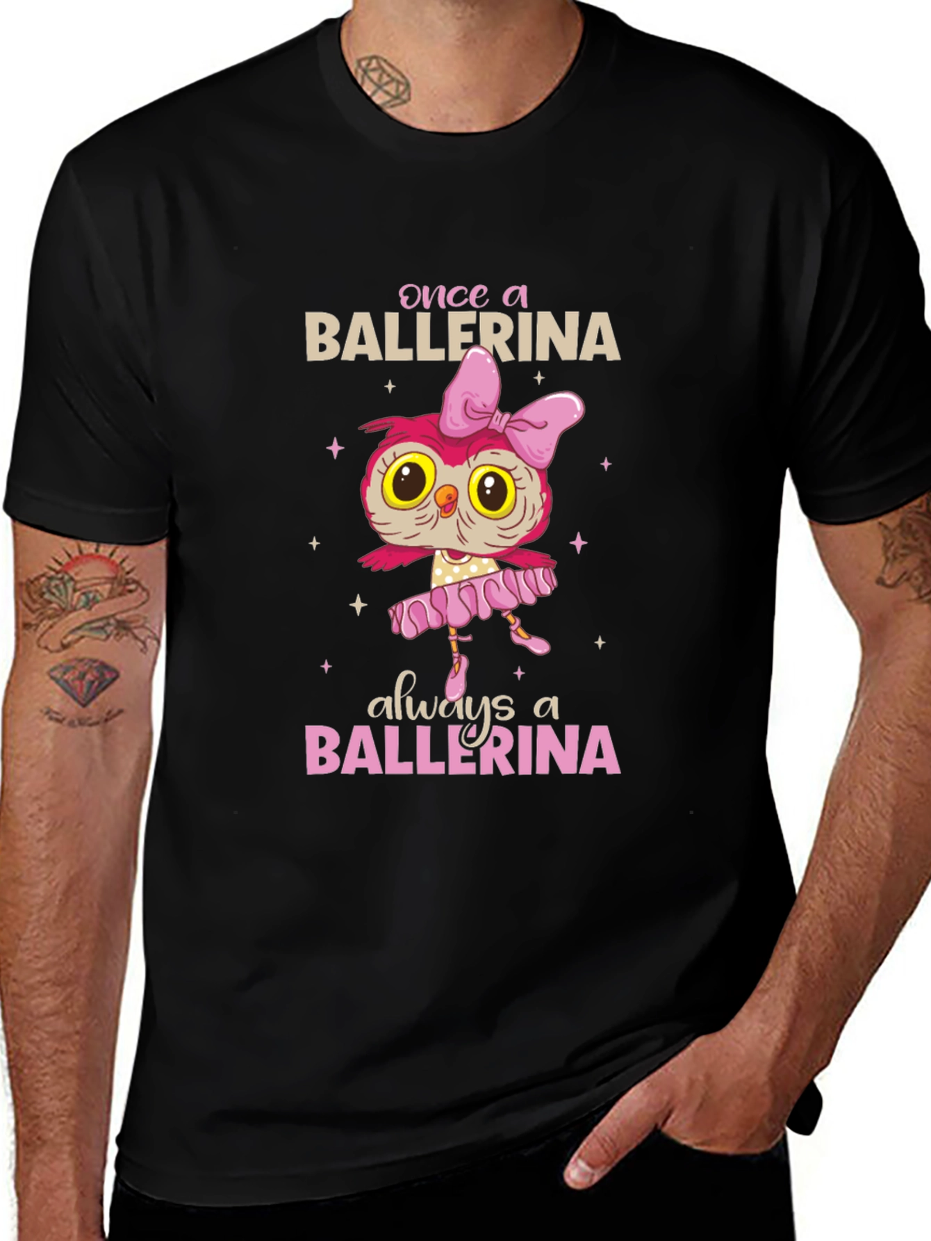 Ballerina Owl Graphic T-Shirt