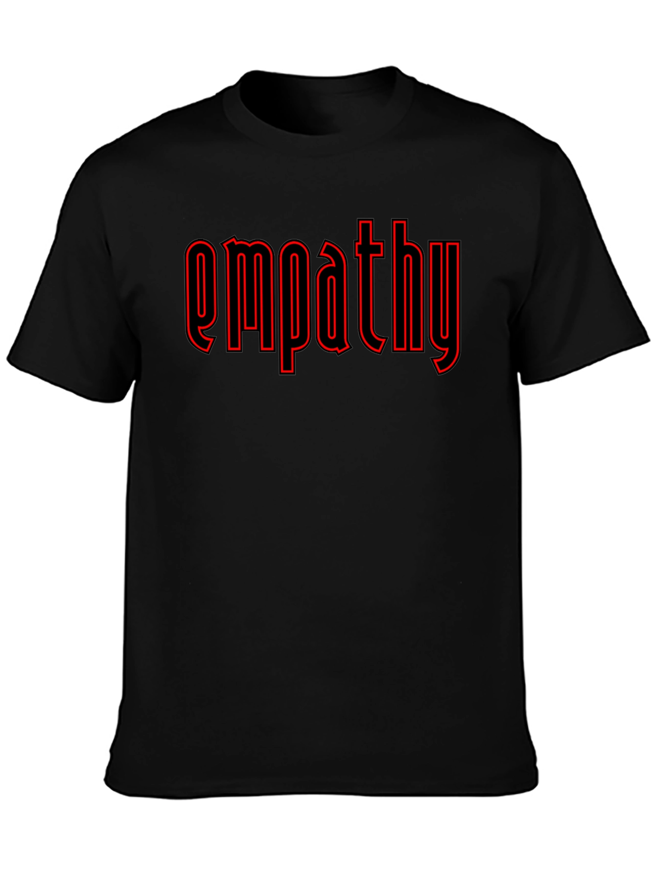 Empathy Graphic T-Shirt - Black Crew Neck Tee