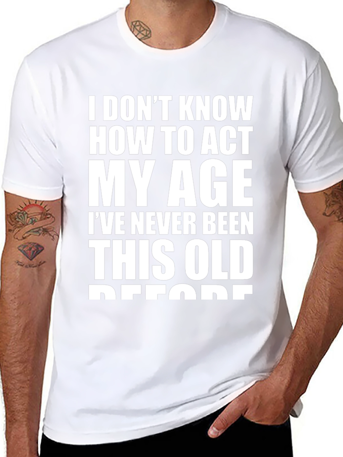 Funny Age Humor Black T-Shirt