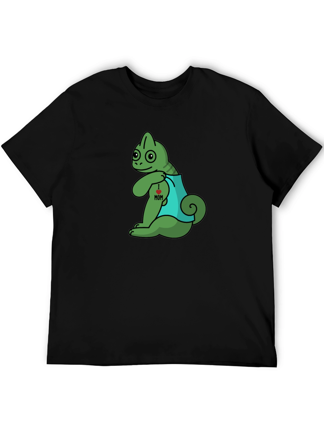 Chameleon I Love Mom Tattoo Graphic T-Shirt