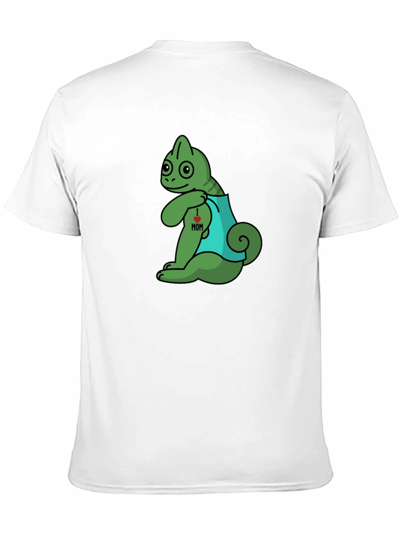 Chameleon I Love Mom Tattoo Graphic T-Shirt