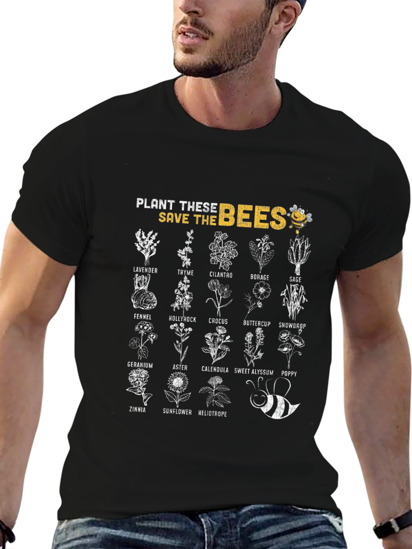 Plant These Save The Bees Graphic T-Shirt