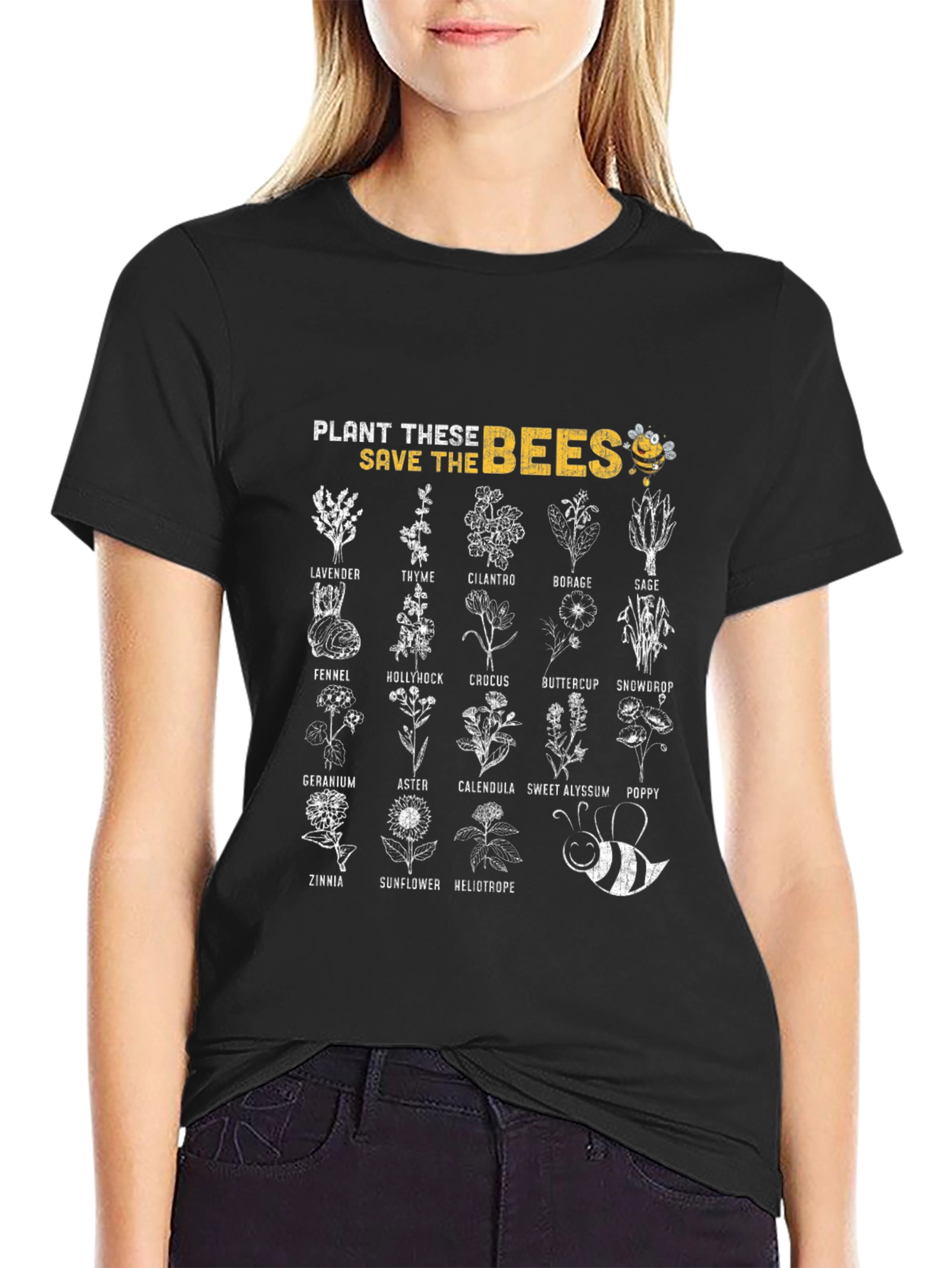 Plant These Save The Bees Graphic T-Shirt