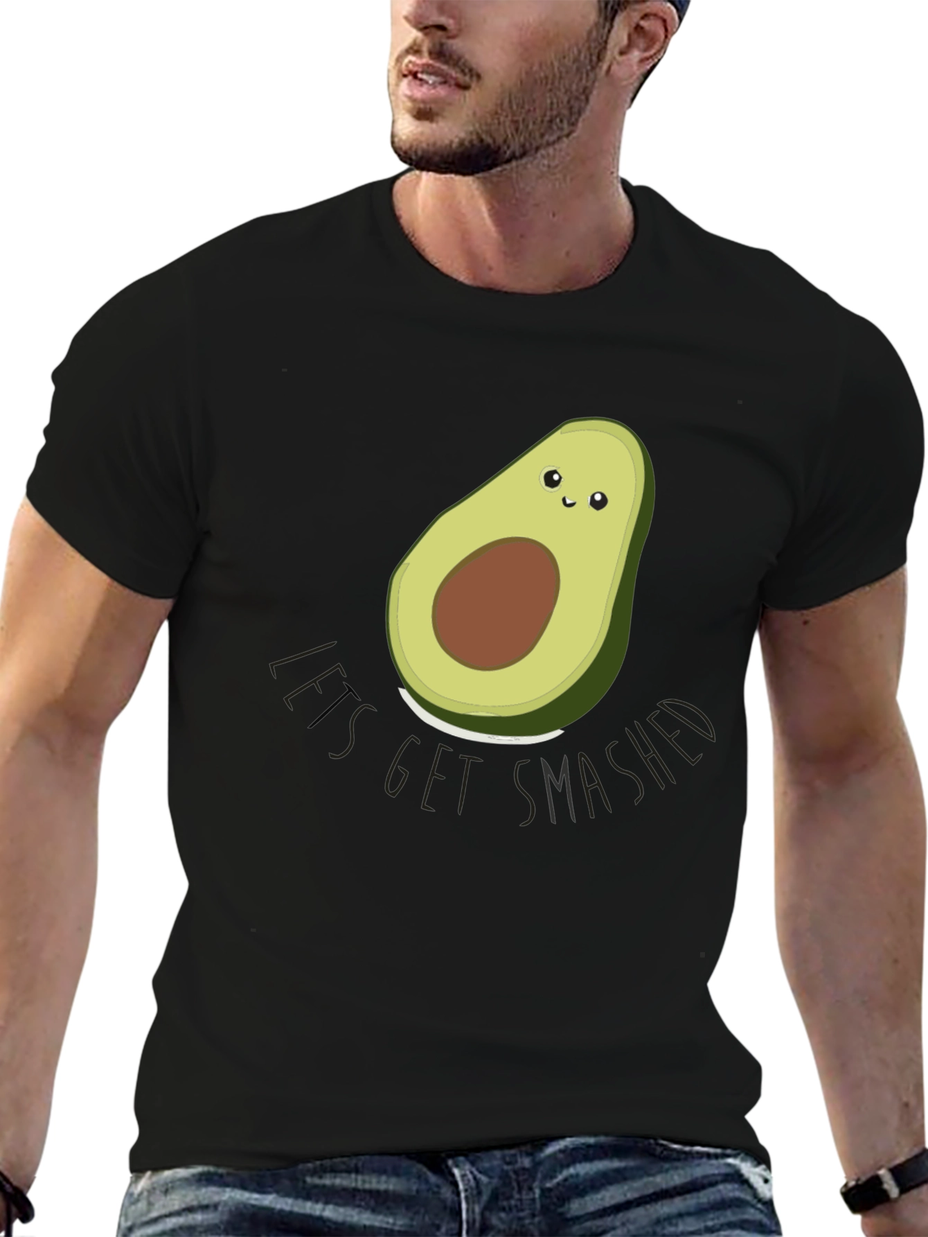 Avocado Lets Get Smashed Graphic T-Shirt
