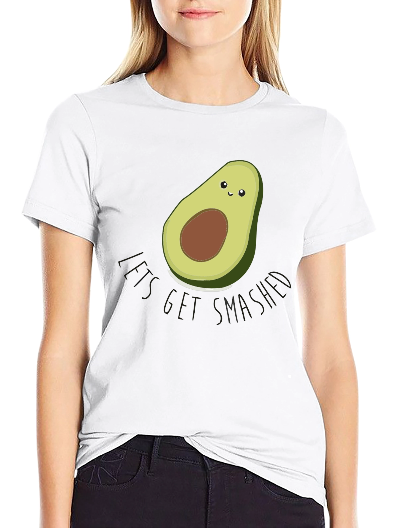 Avocado Lets Get Smashed Graphic T-Shirt