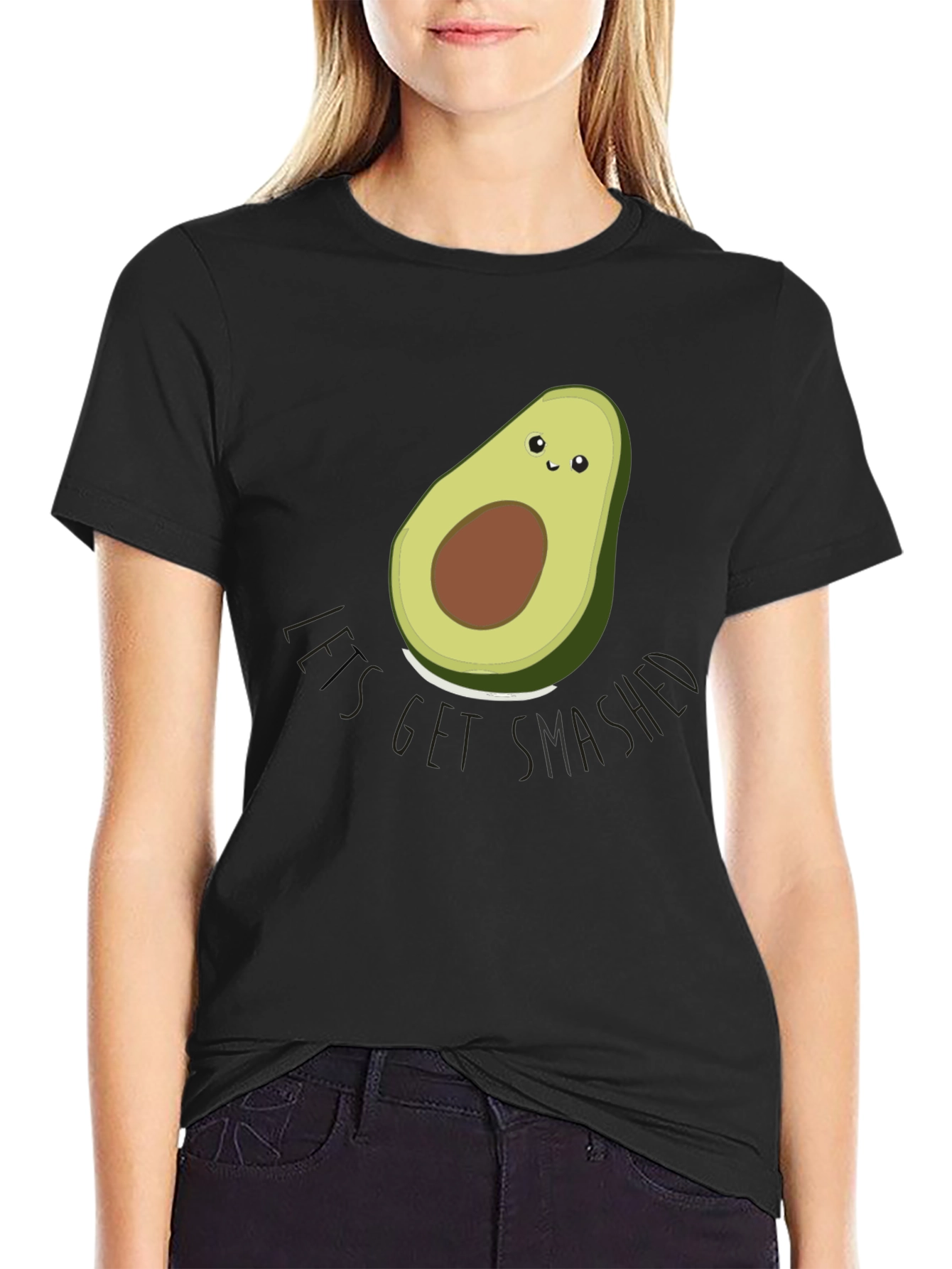 Avocado Lets Get Smashed Graphic T-Shirt