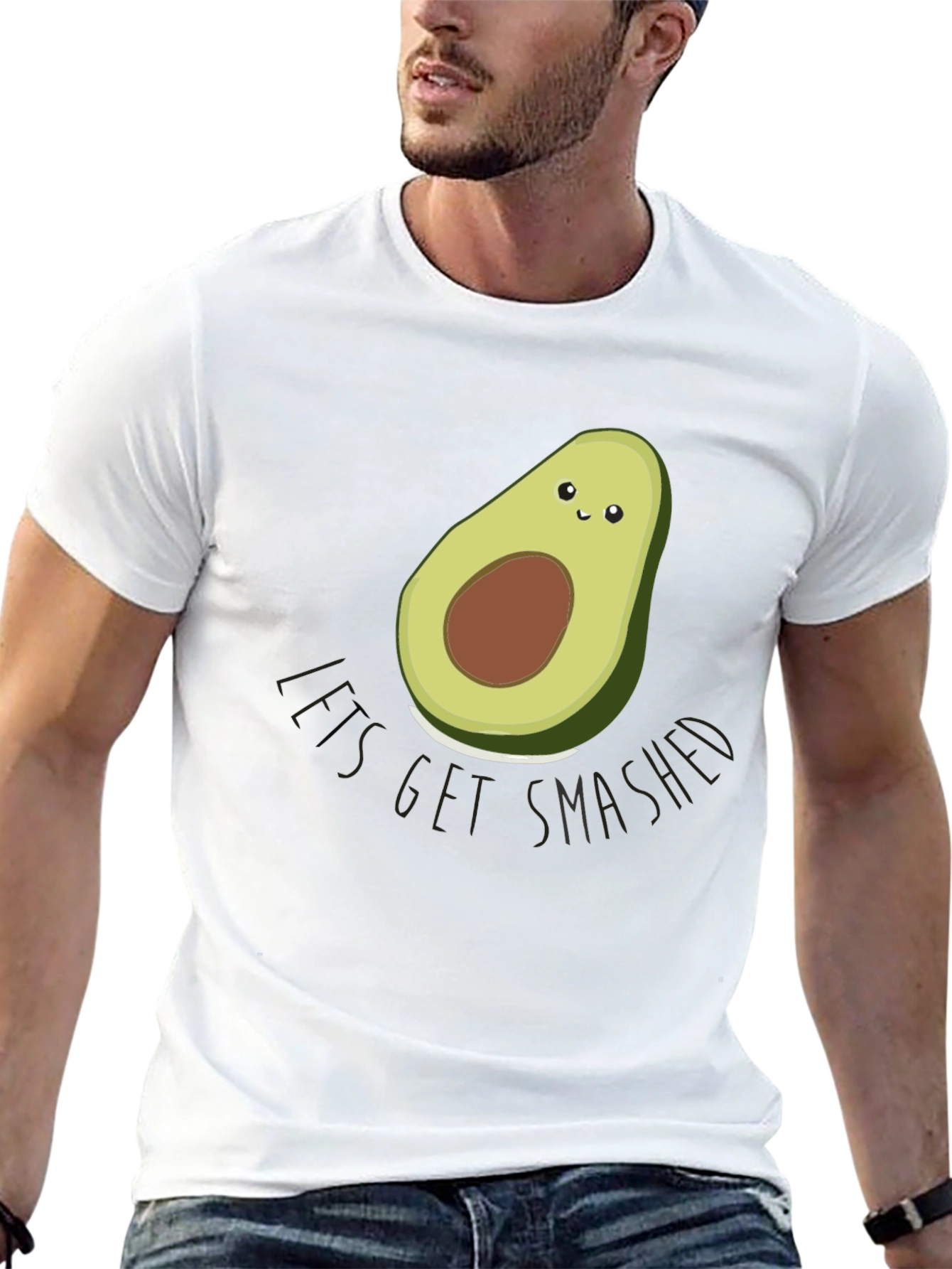 Avocado Lets Get Smashed Graphic T-Shirt