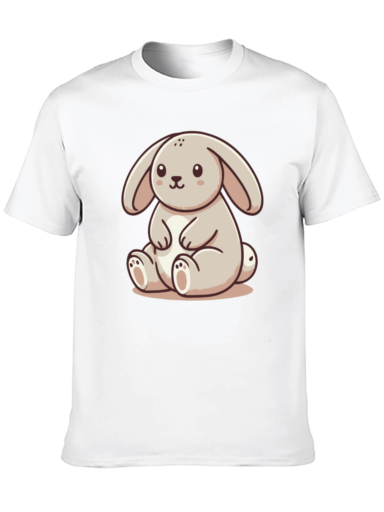 Cute Bunny Graphic Tee - Soft Black Shirt
