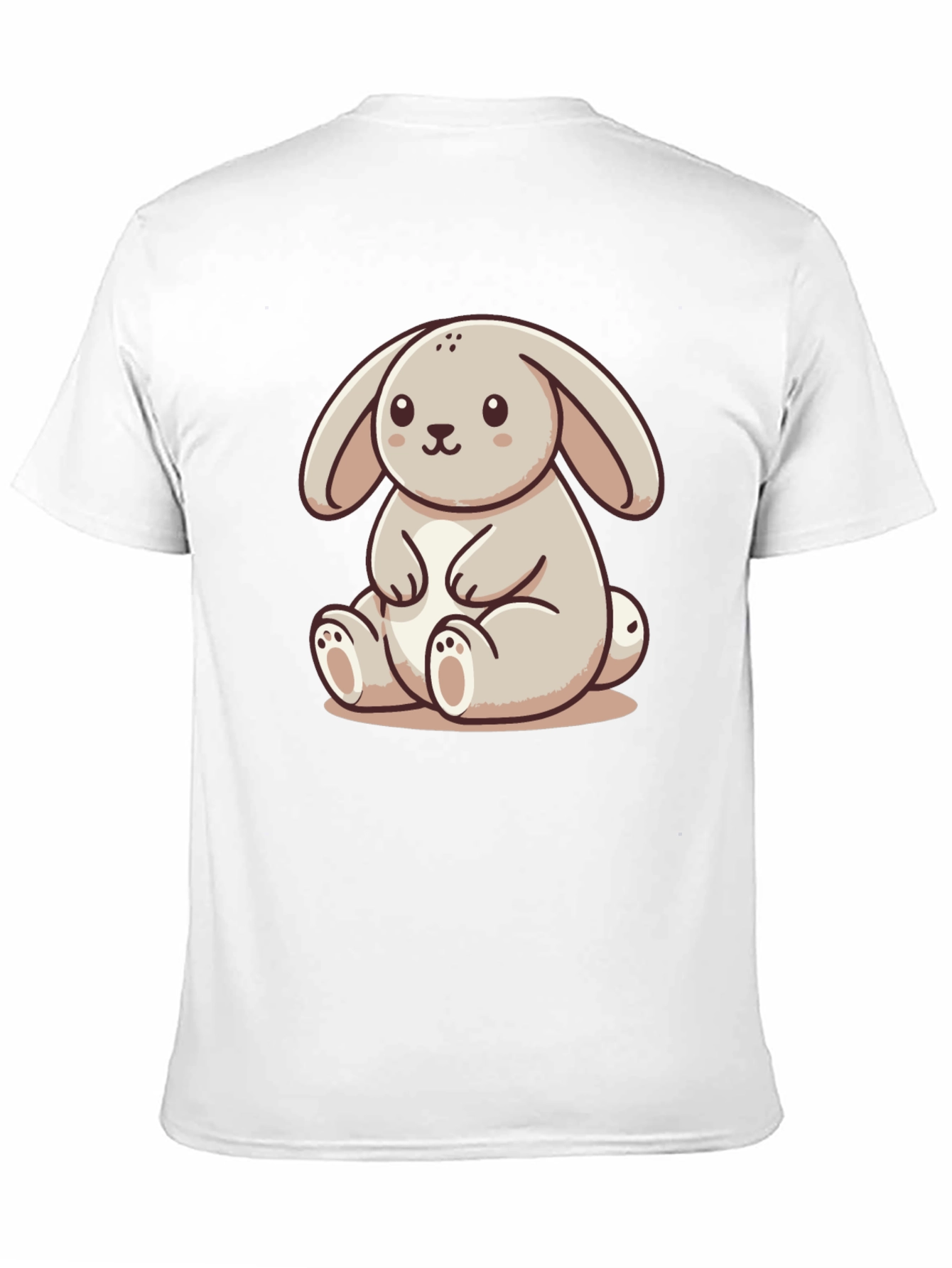 Cute Bunny Graphic Tee - Soft Black Shirt